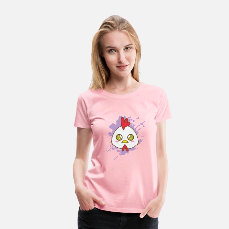 Rooster Chicken in japanese Kawaii Style Animal Ja