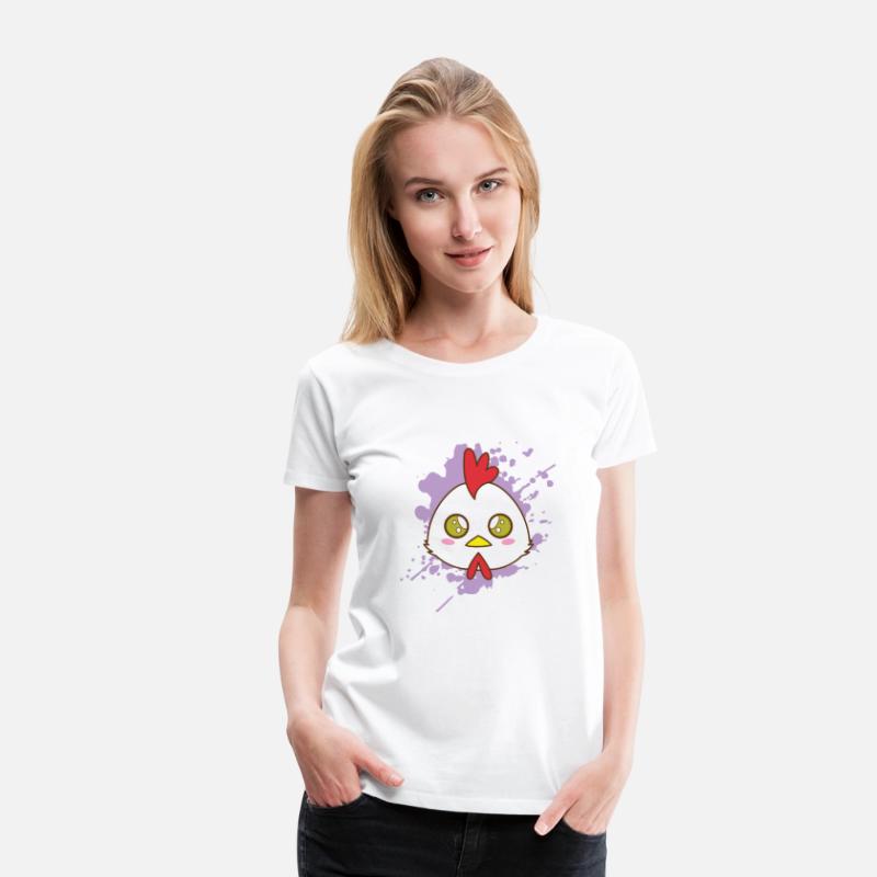 Rooster Chicken in japanese Kawaii Style Animal Ja