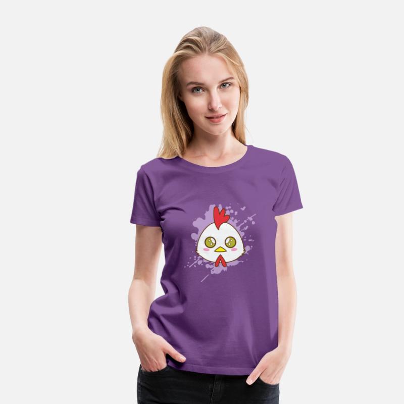 Rooster Chicken in japanese Kawaii Style Animal Ja