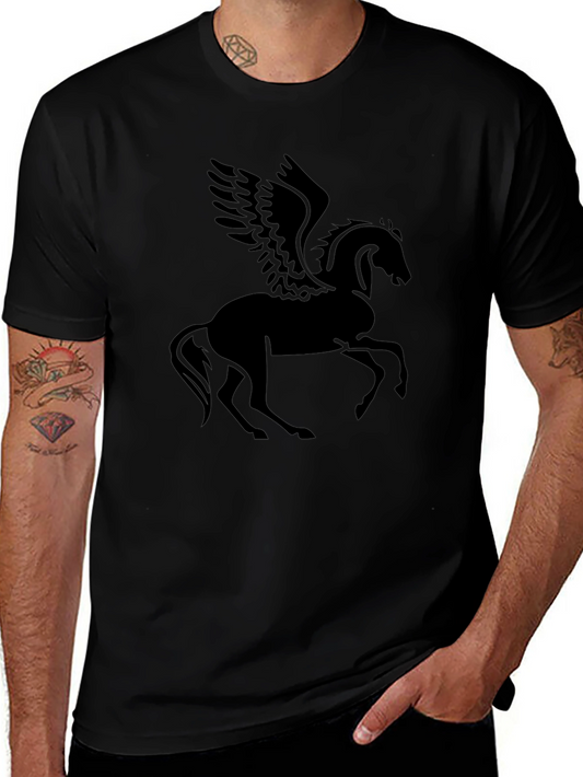 Black Pegasus Graphic Tee - Classic Style