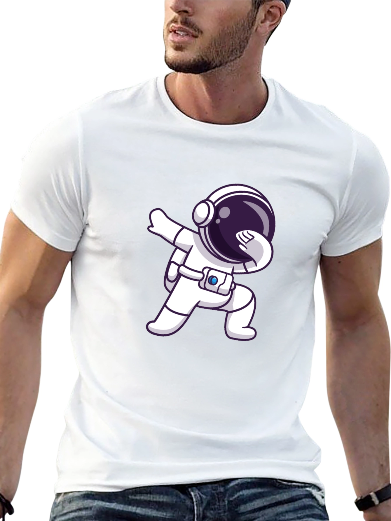 Astronaut Dab Black T-Shirt - Space Lover Gift