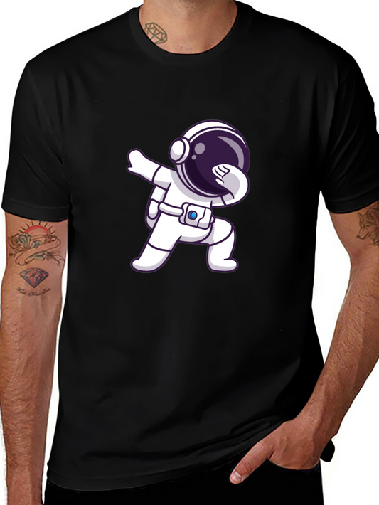 Astronaut Dab Black T-Shirt - Space Lover Gift