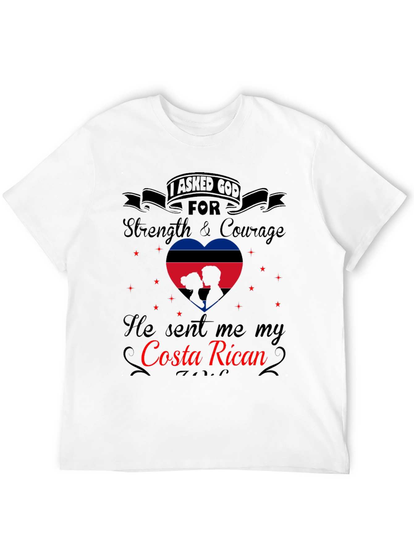 Costa Rican Love Black T-Shirt
