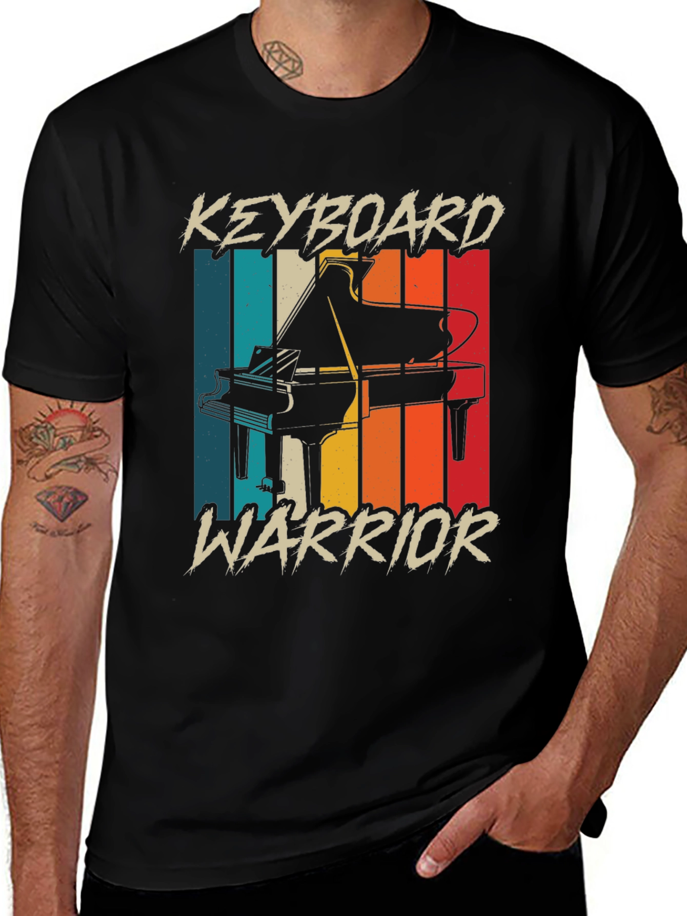 Keyboard Warrior Retro T-Shirt - Musician Apparel