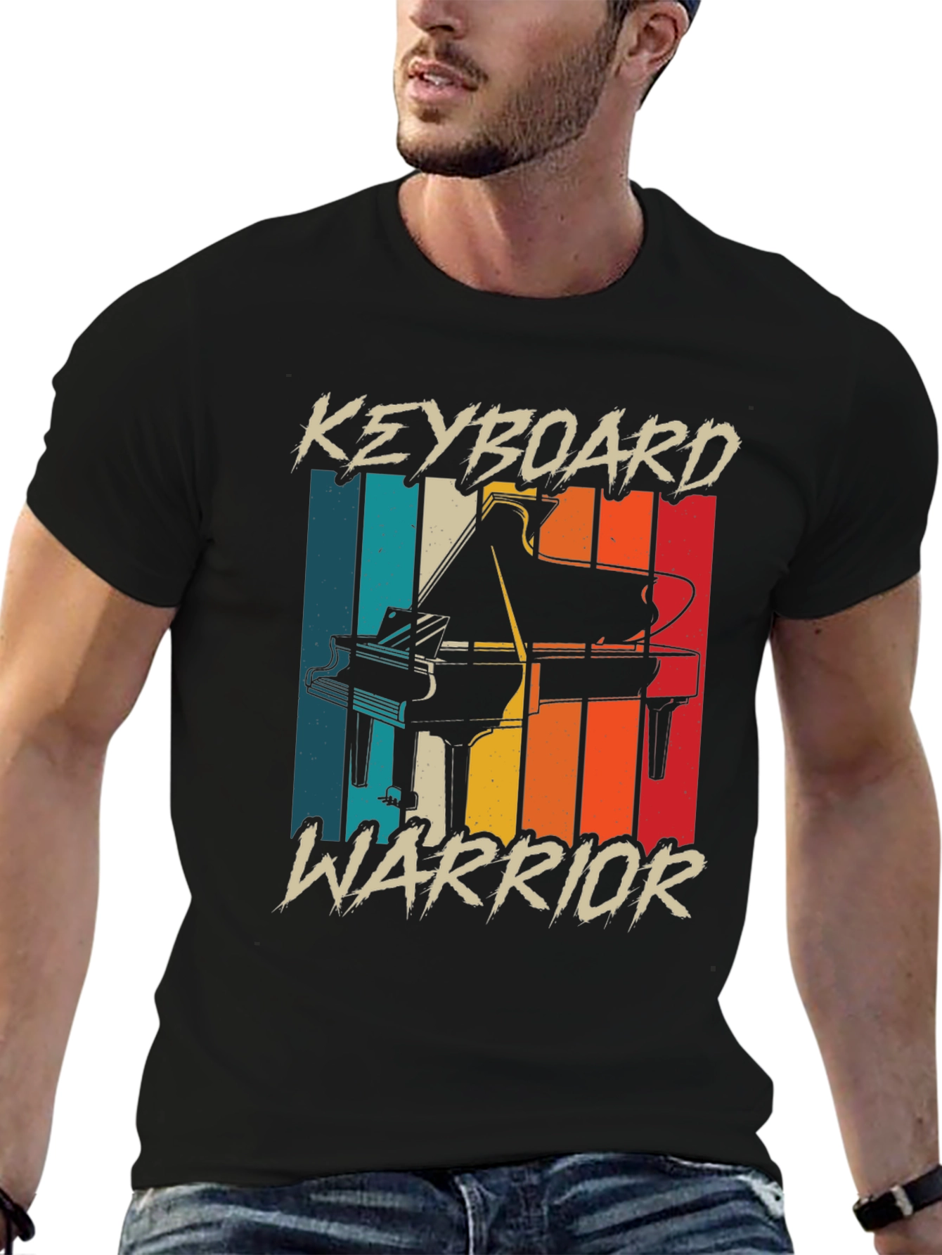 Keyboard Warrior Retro T-Shirt - Musician Apparel