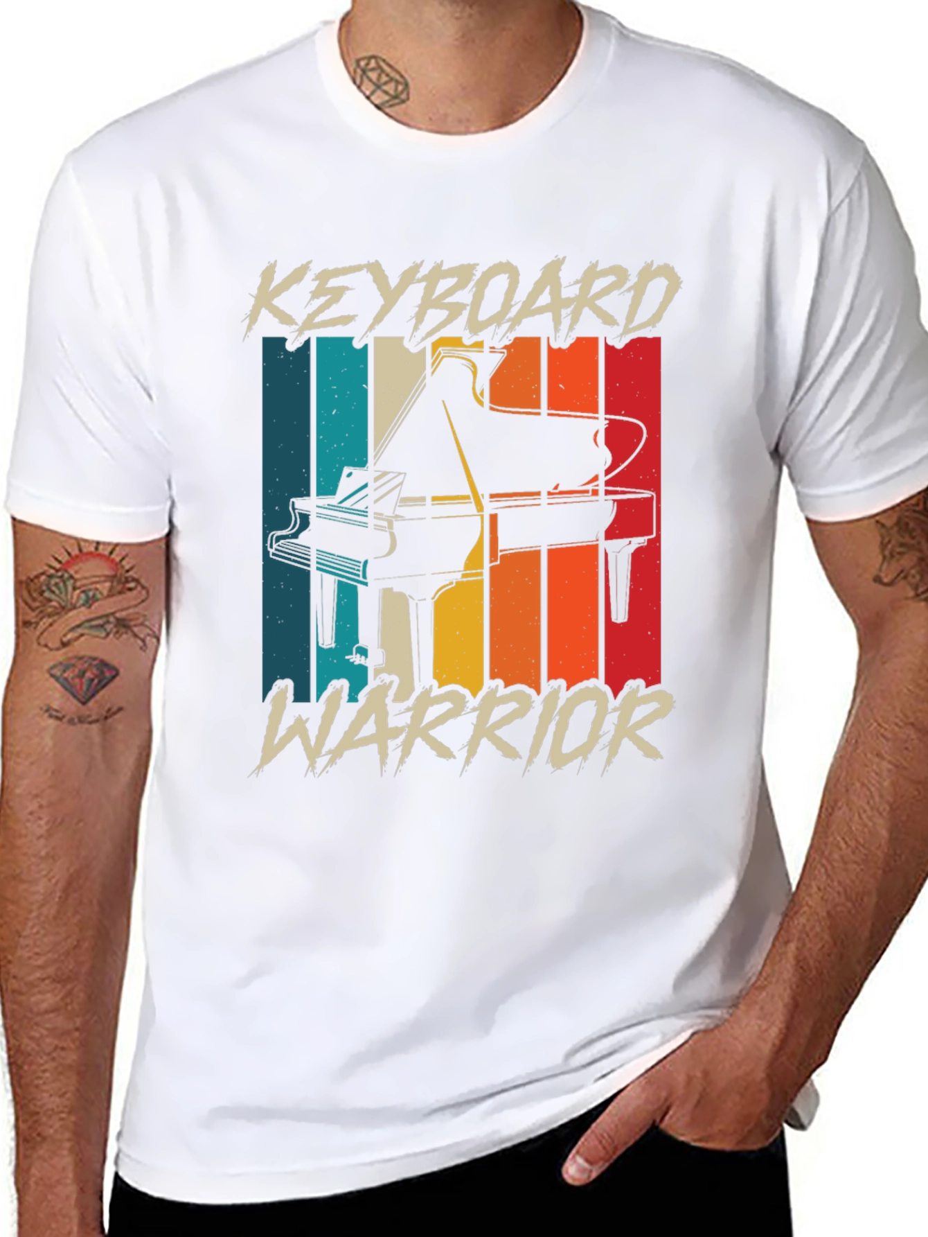 Keyboard Warrior Retro T-Shirt - Musician Apparel