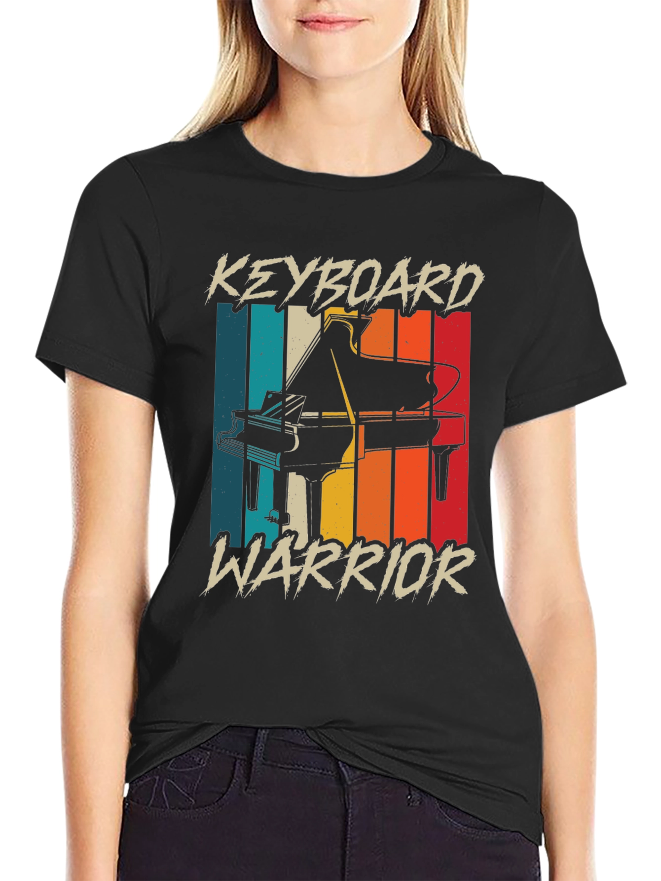 Keyboard Warrior Retro T-Shirt - Musician Apparel