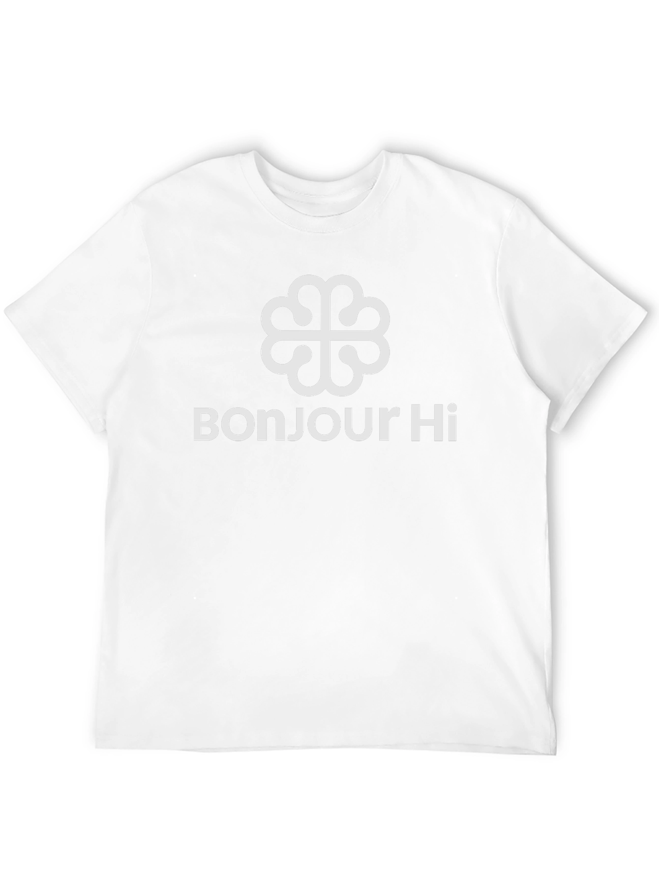 Bonjour Hi T-Shirt - Black Cotton Tee