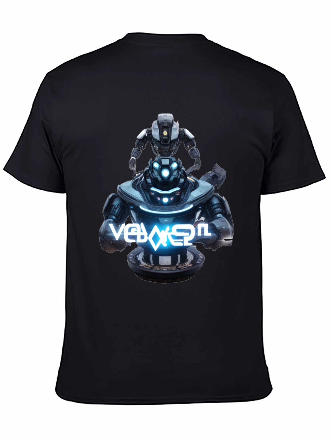 Robot Duo Black Graphic Tee