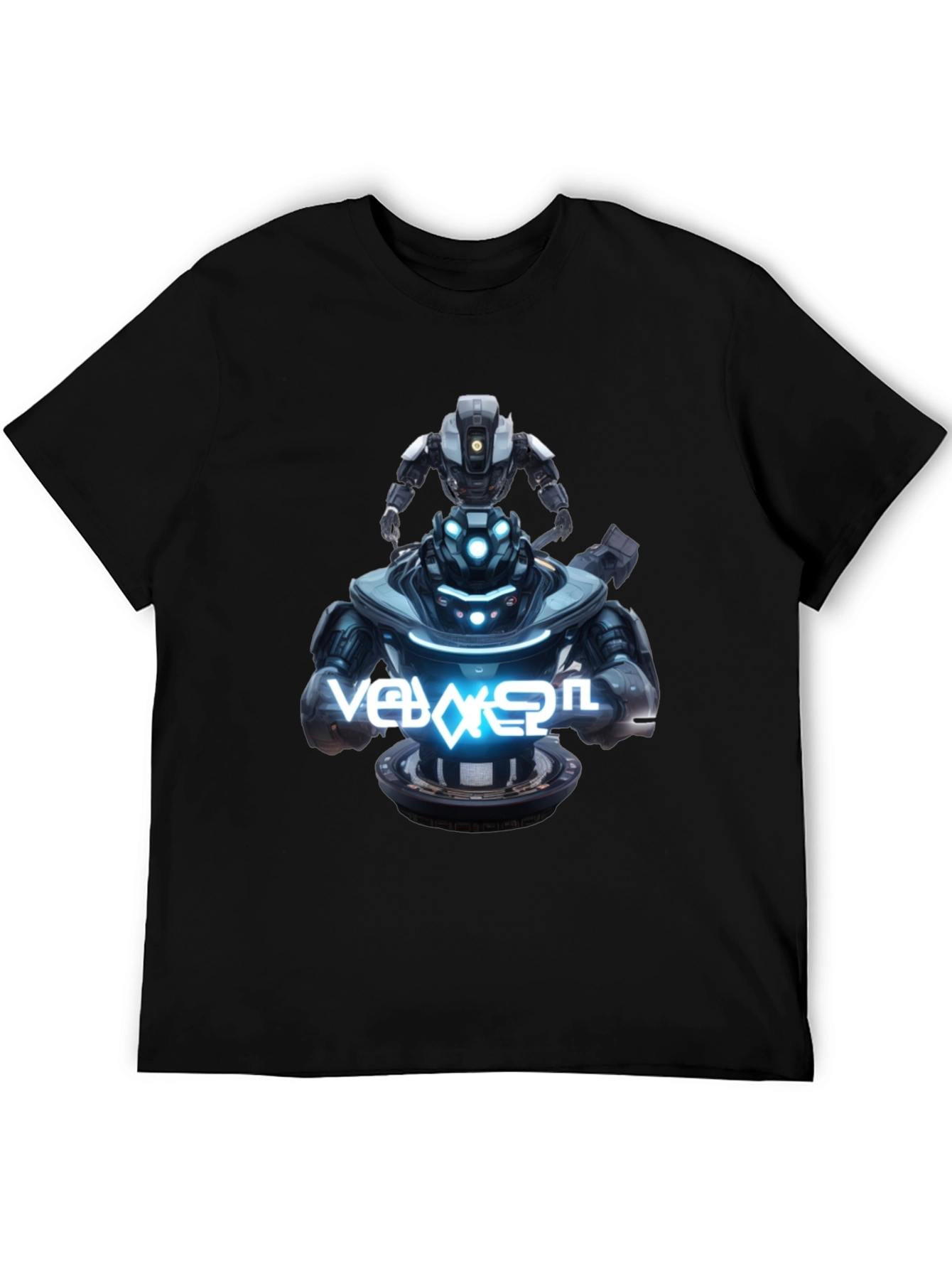 Robot Duo Black Graphic Tee
