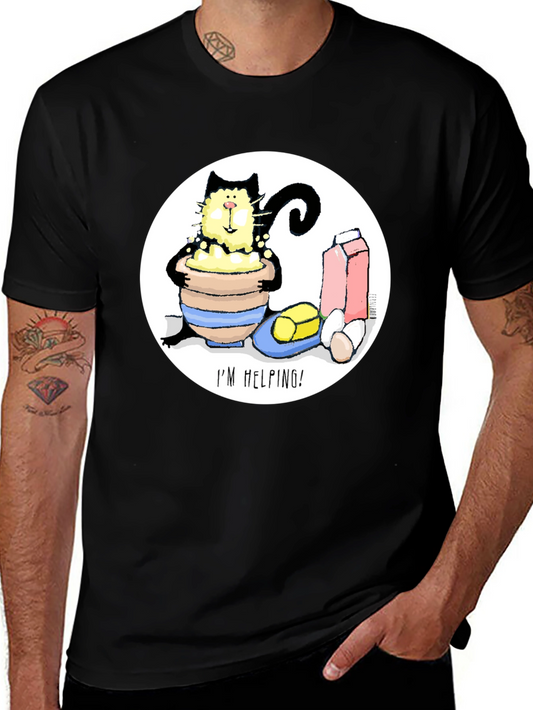 Funny Cat Baking T-Shirt - Im Helping!