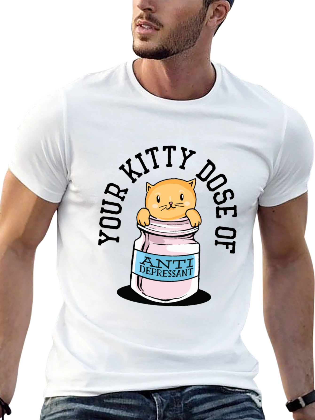 Kitty Dose of Antidepressant Funny T-Shirt