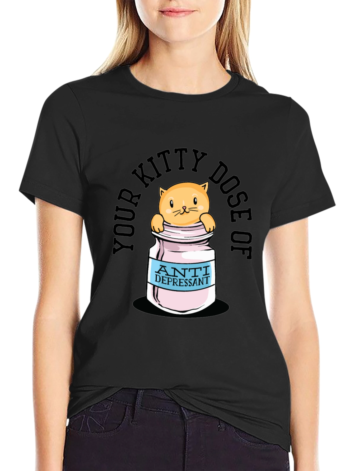 Kitty Dose of Antidepressant Funny T-Shirt