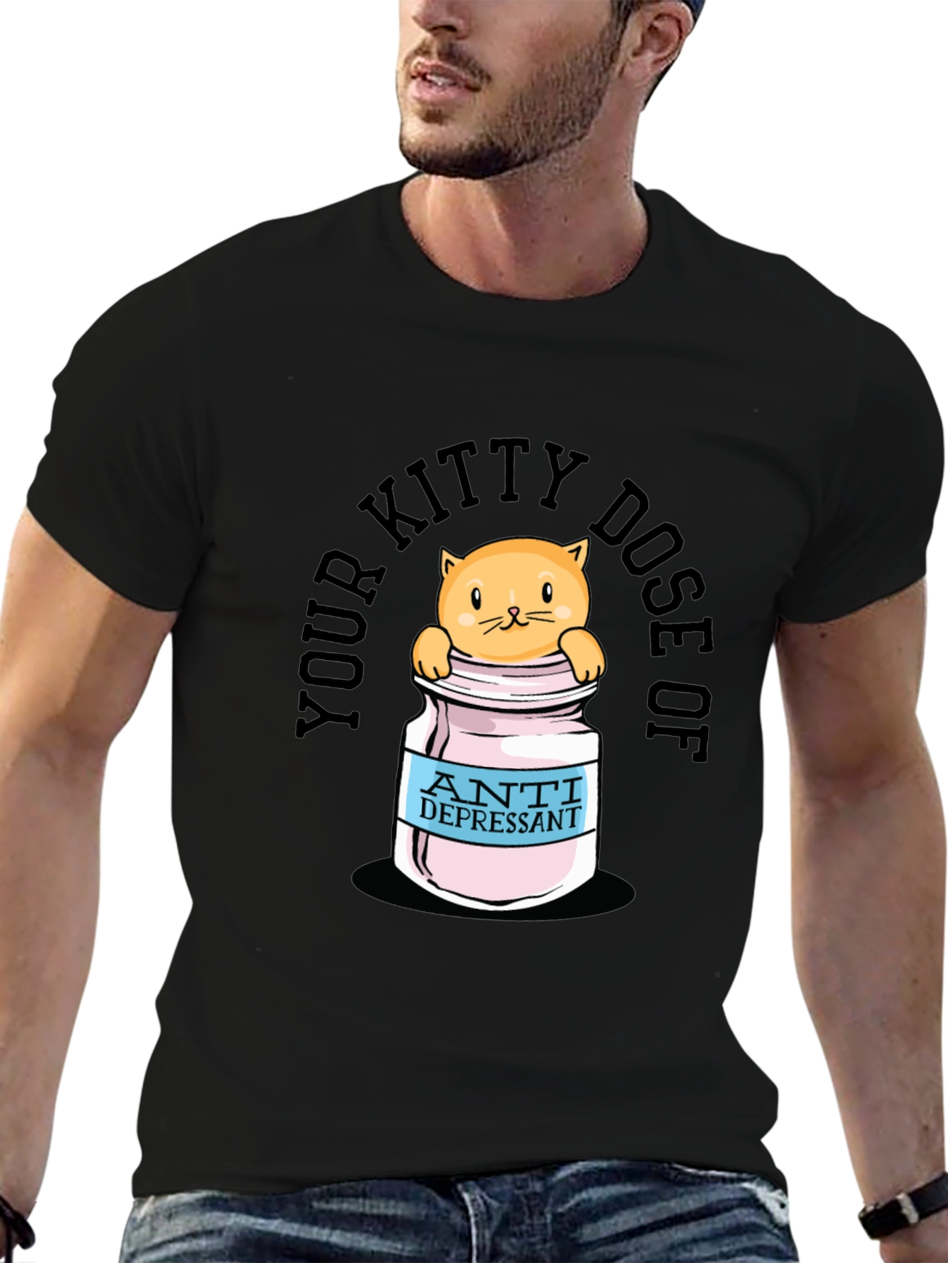Kitty Dose of Antidepressant Funny T-Shirt