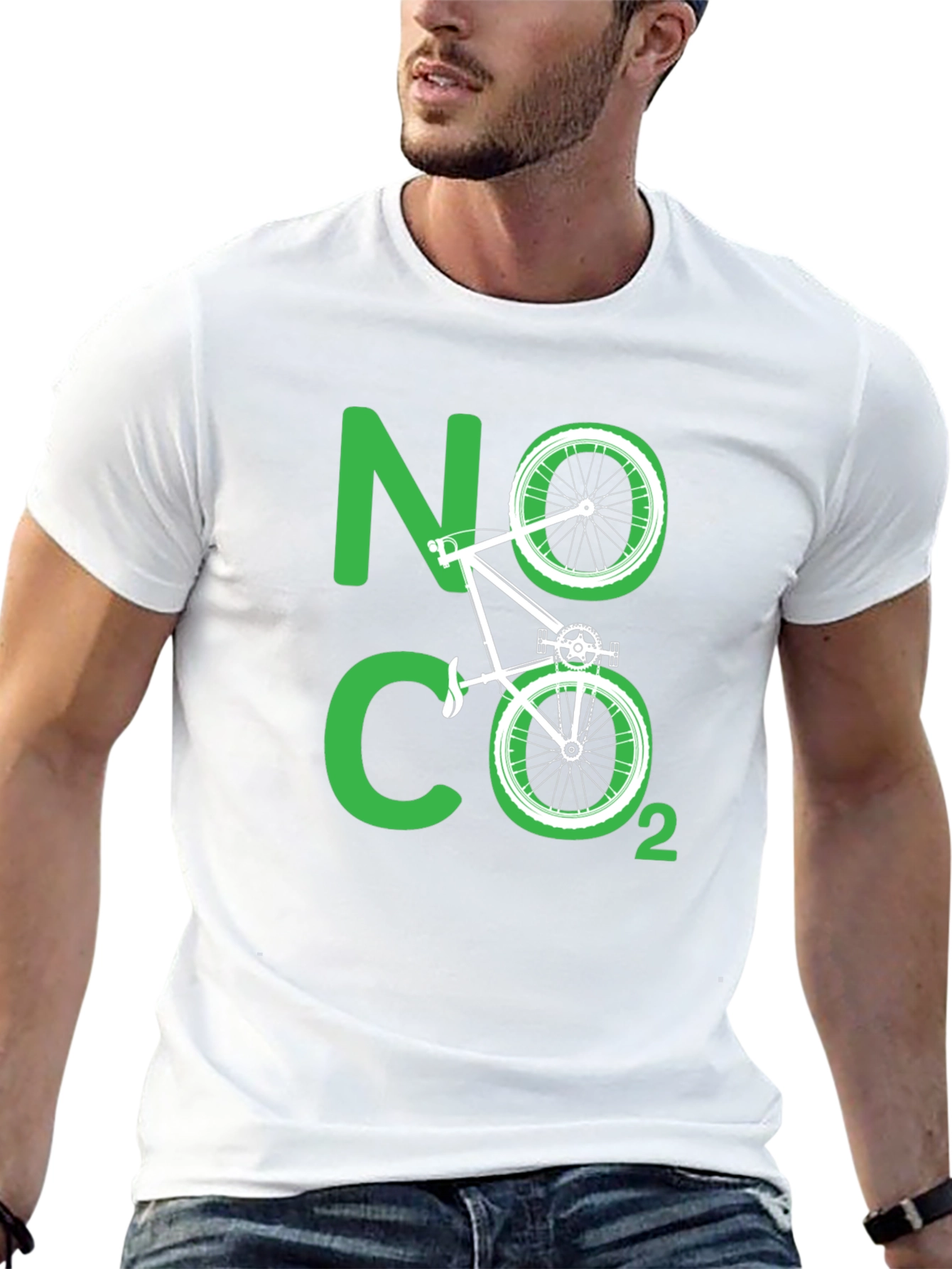 Eco-Friendly No CO2 Bicycle T-Shirt