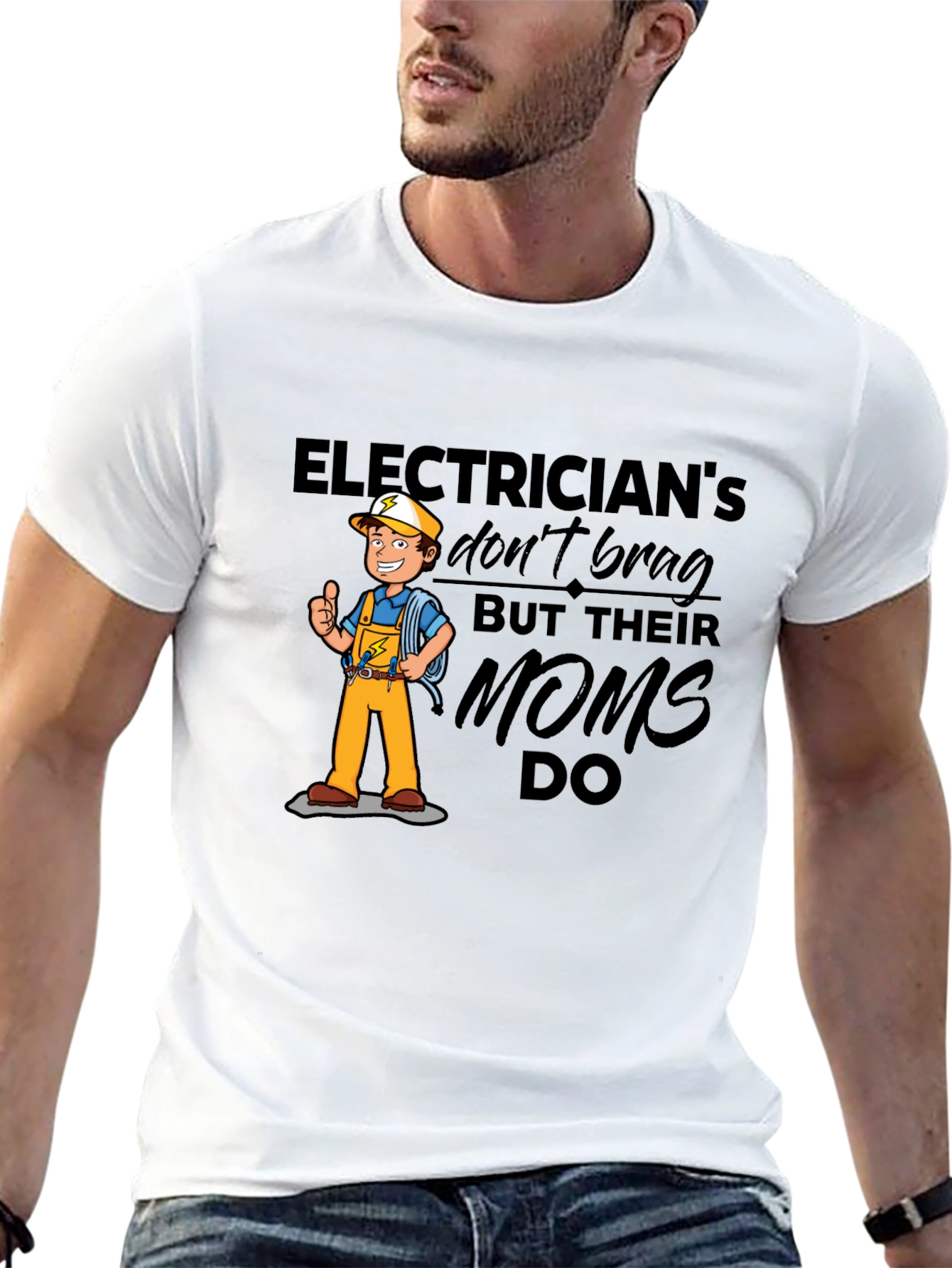 Electricians Moms T-Shirt Funny Gift