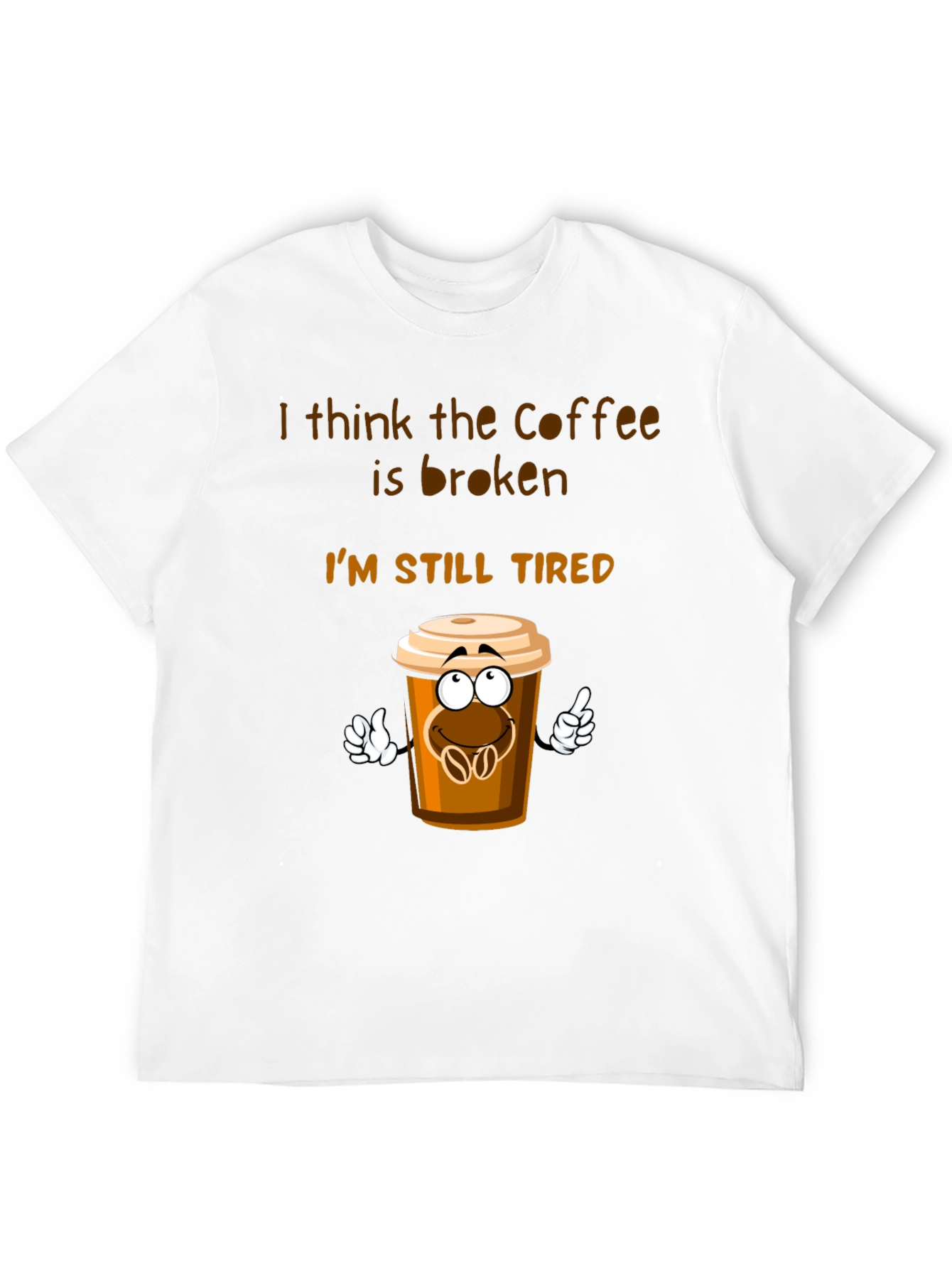 Coffee is Broken T-Shirt Funny Tired Graphic Tee