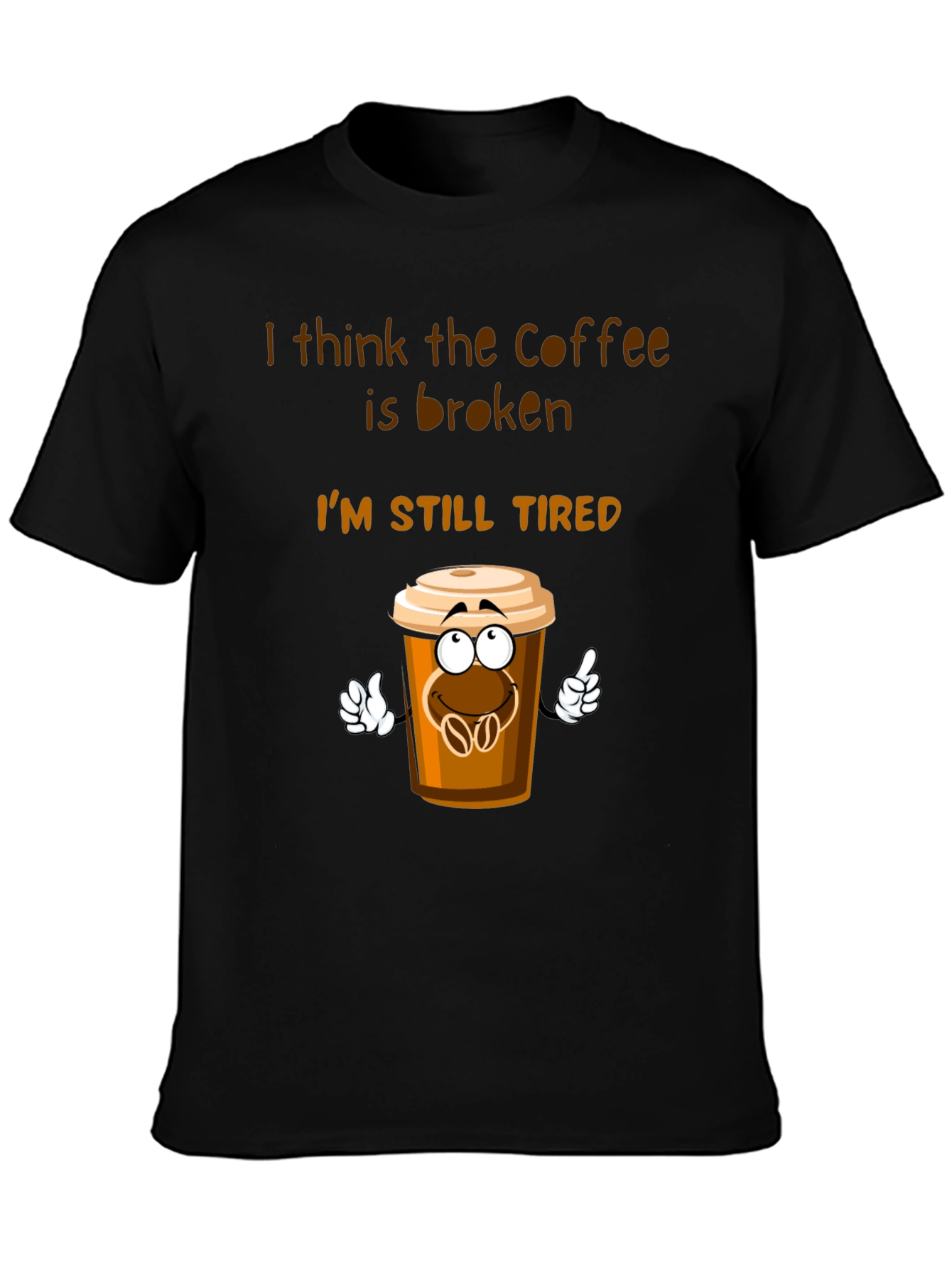 Coffee is Broken T-Shirt Funny Tired Graphic Tee