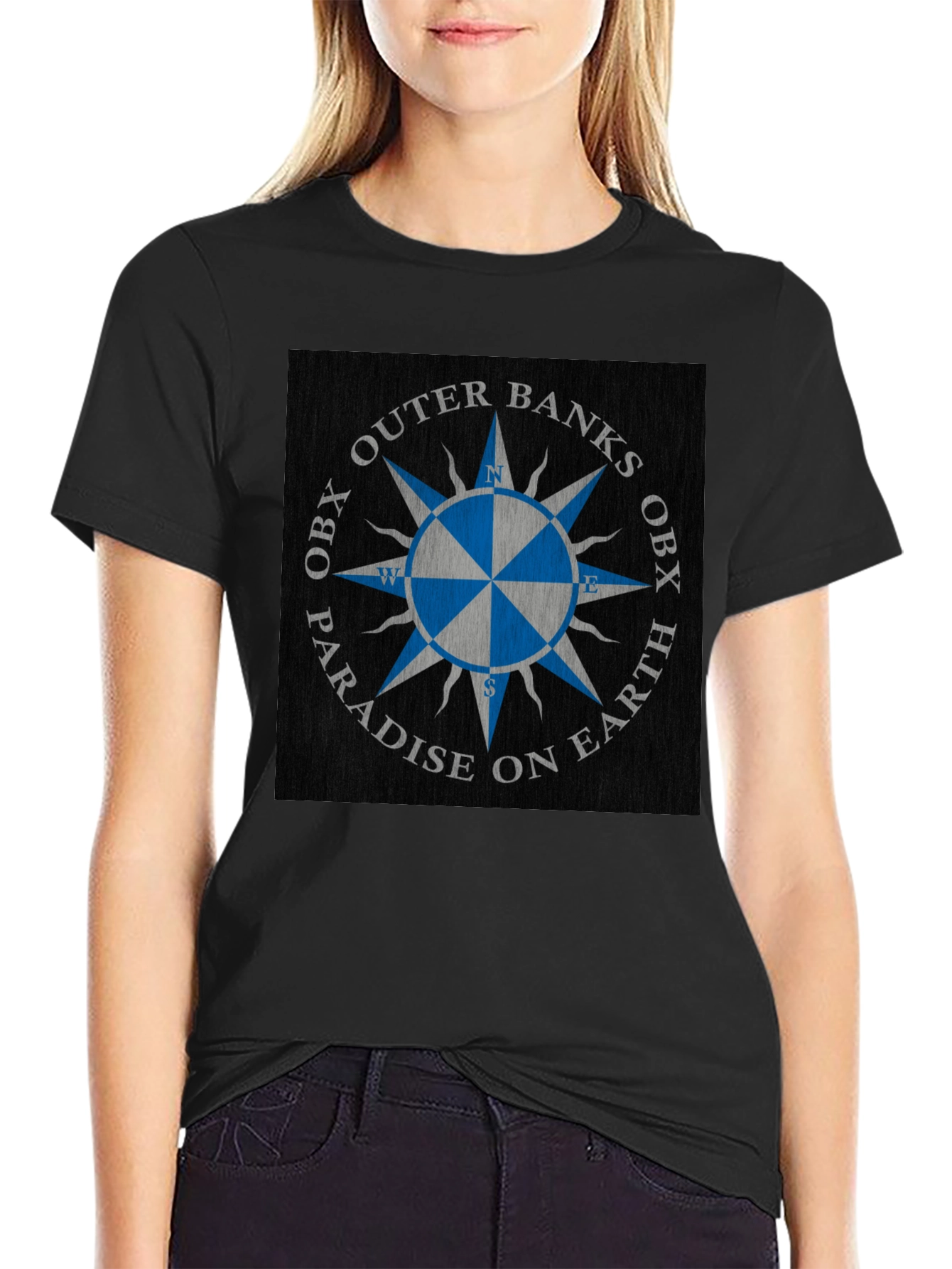 Outer Banks OBX Paradise Compass Graphic T-Shirt