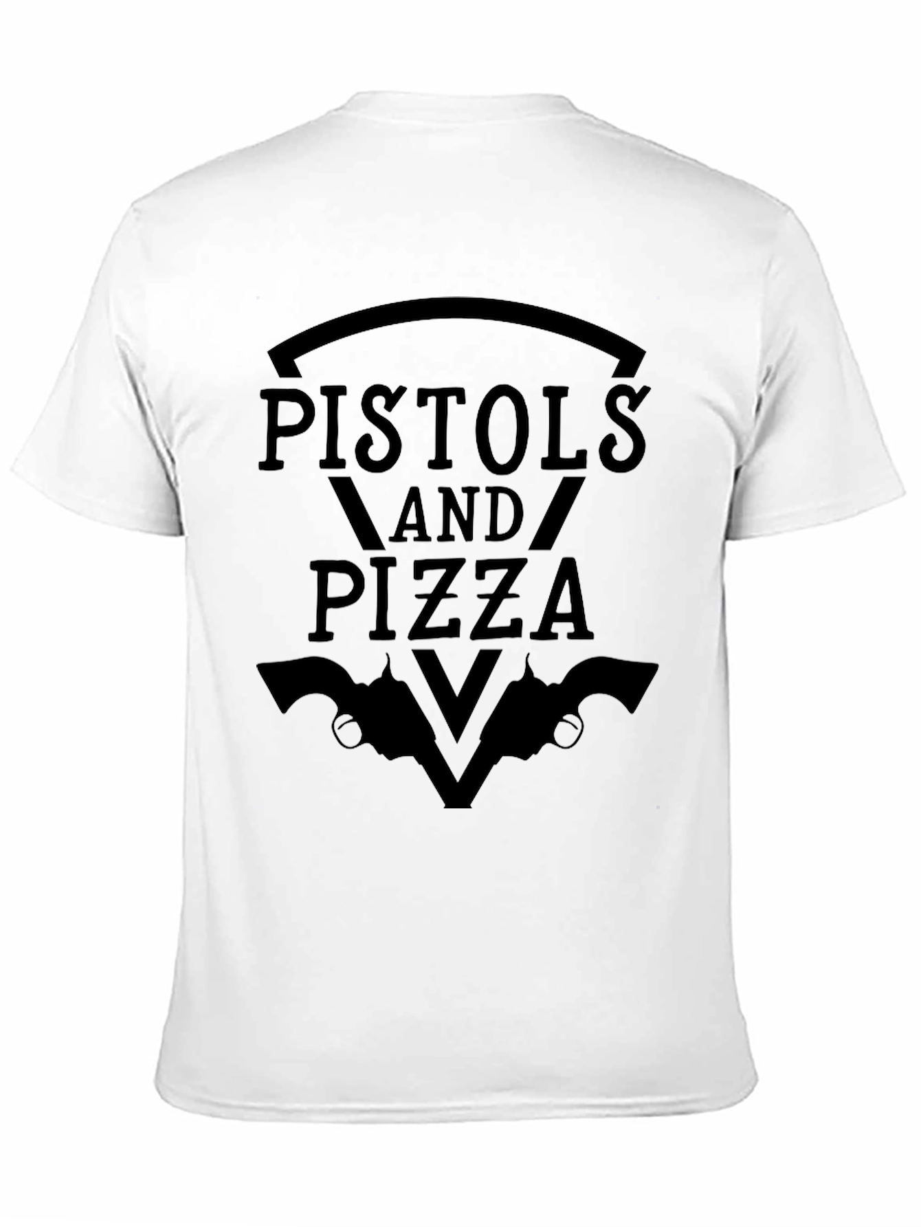 Pistols and Pizza Graphic T-Shirt - Black