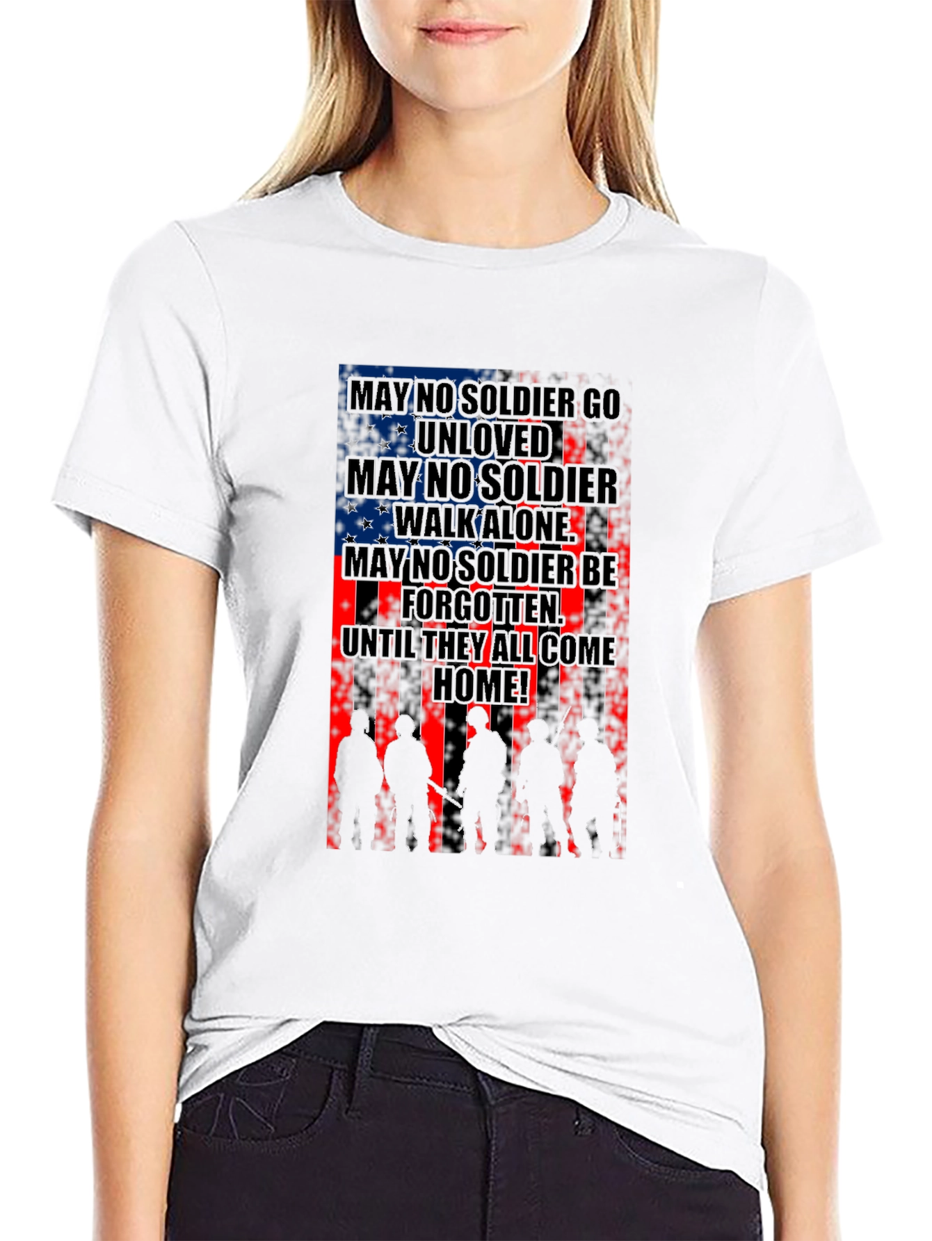 Patriotic Soldier Silhouette T-Shirt