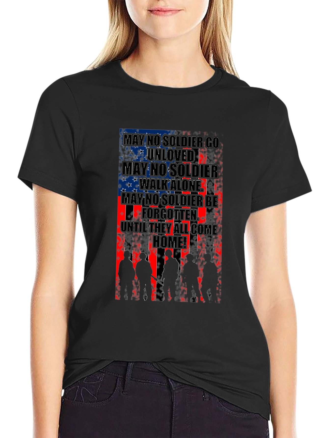 Patriotic Soldier Silhouette T-Shirt