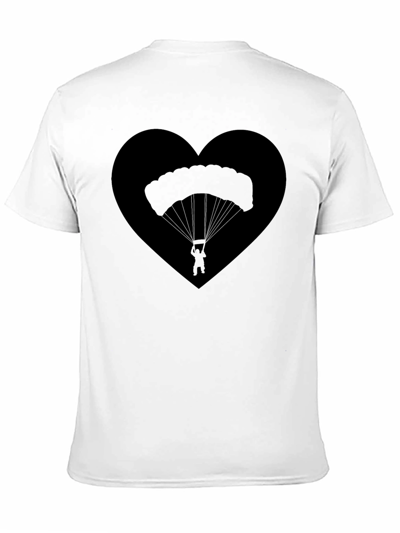 Black Parachute Heart T-Shirt