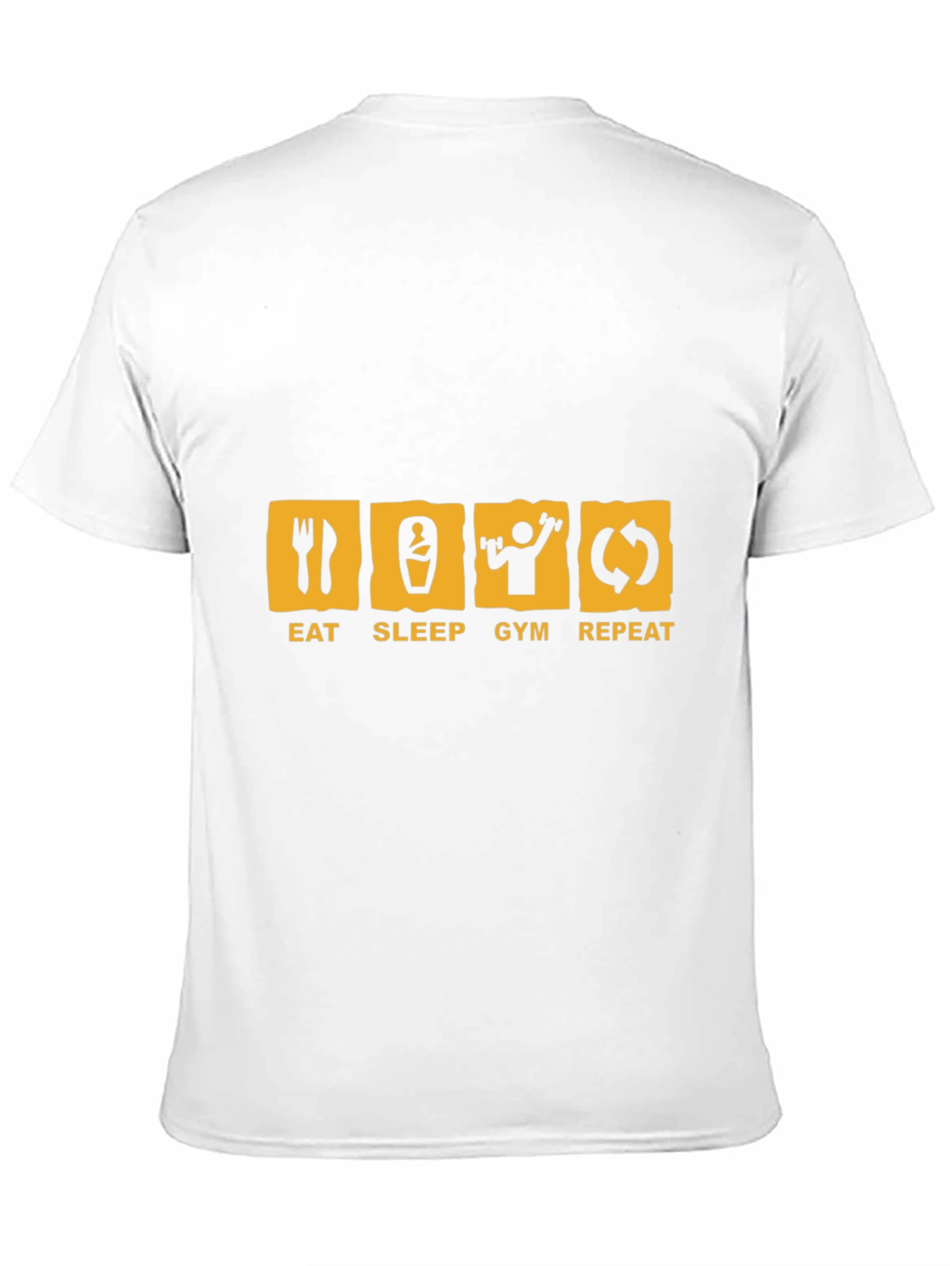 Eat Sleep Gym Repeat Black Graphic Tee