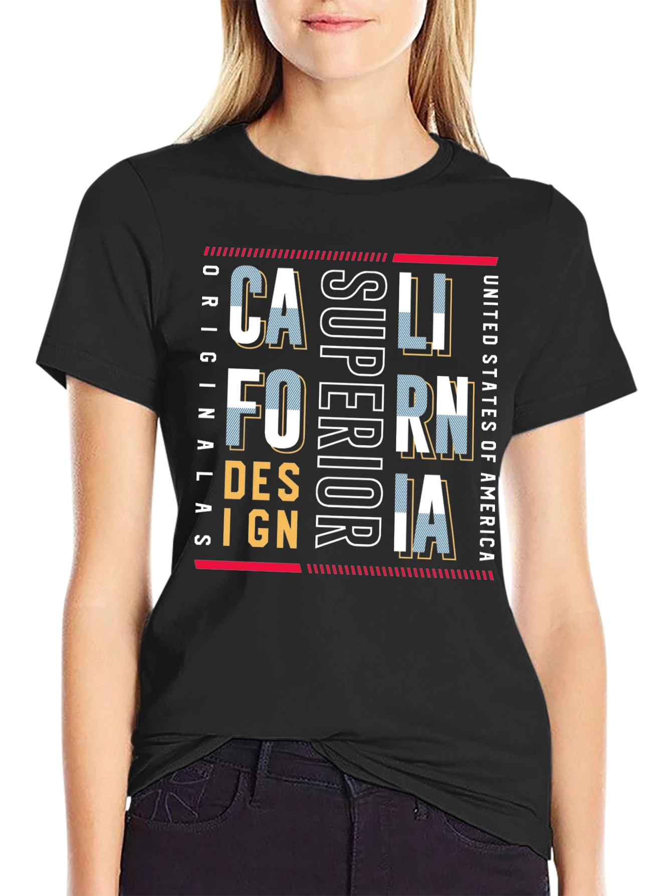 California Superior Design Black T-Shirt