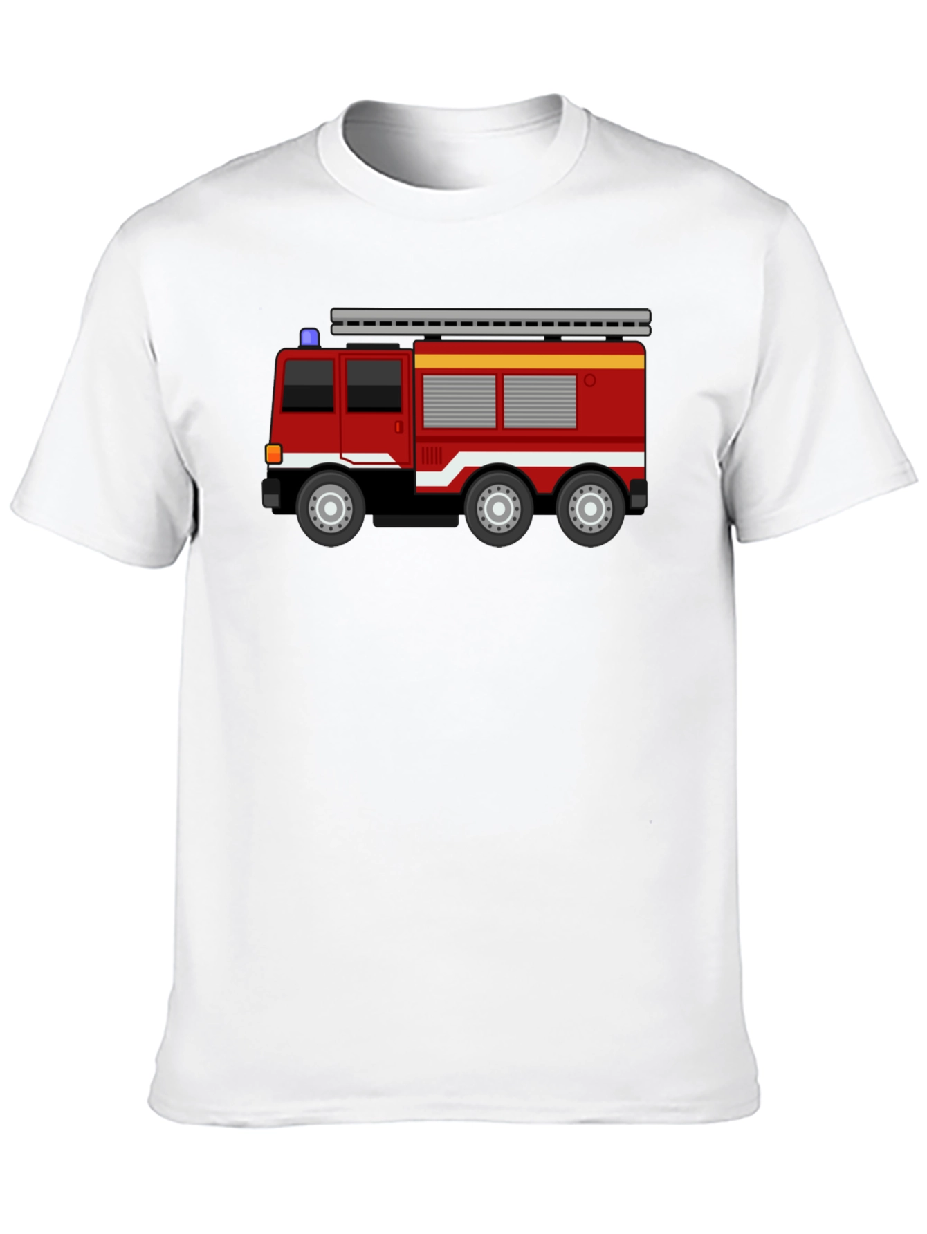 Fire Truck T-Shirt - Black Cotton Blend