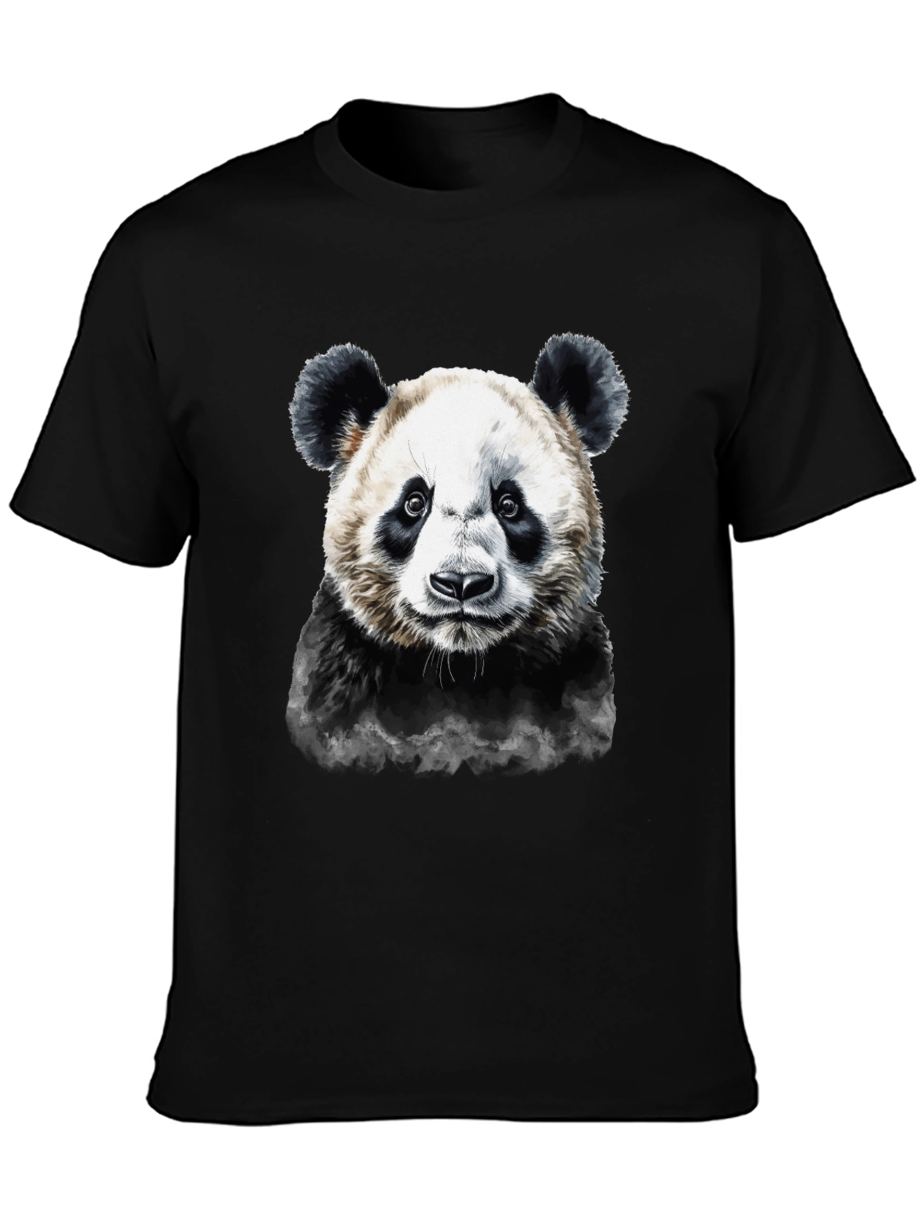 Panda Graphic Tee - Mens Black Cotton T-Shirt