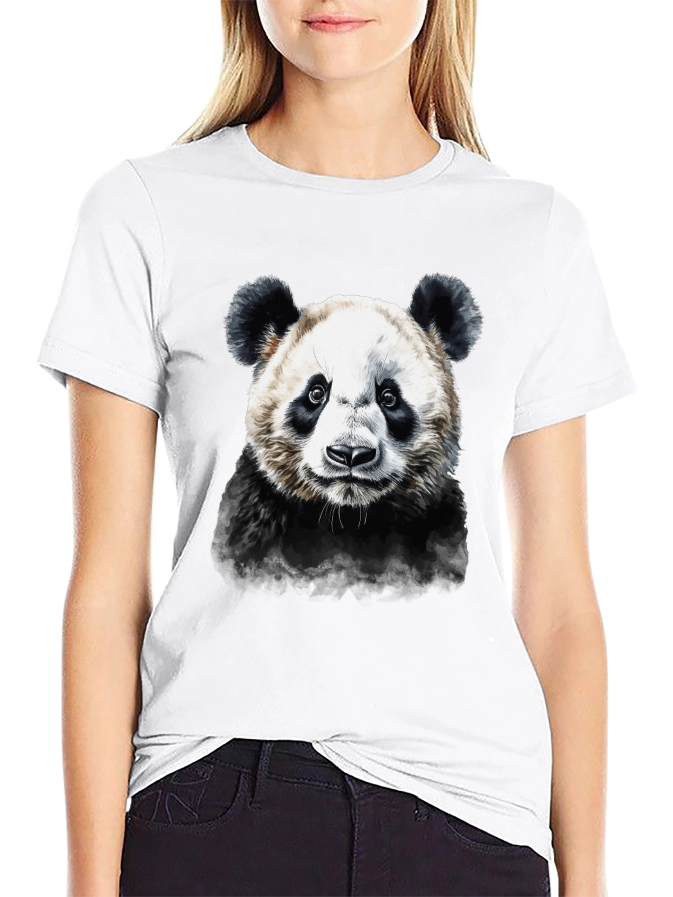 Panda Graphic Tee - Mens Black Cotton T-Shirt