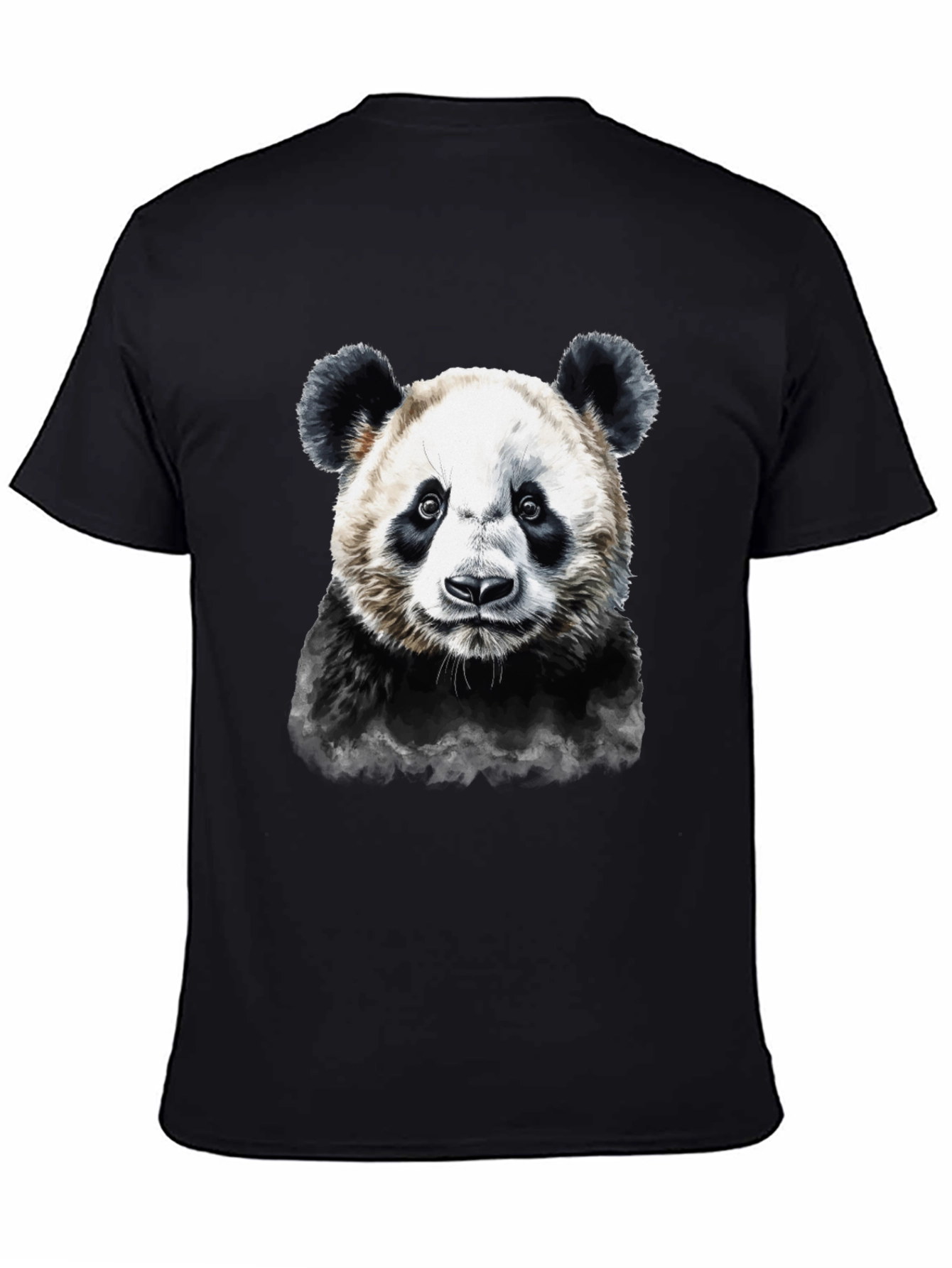 Panda Graphic Tee - Mens Black Cotton T-Shirt