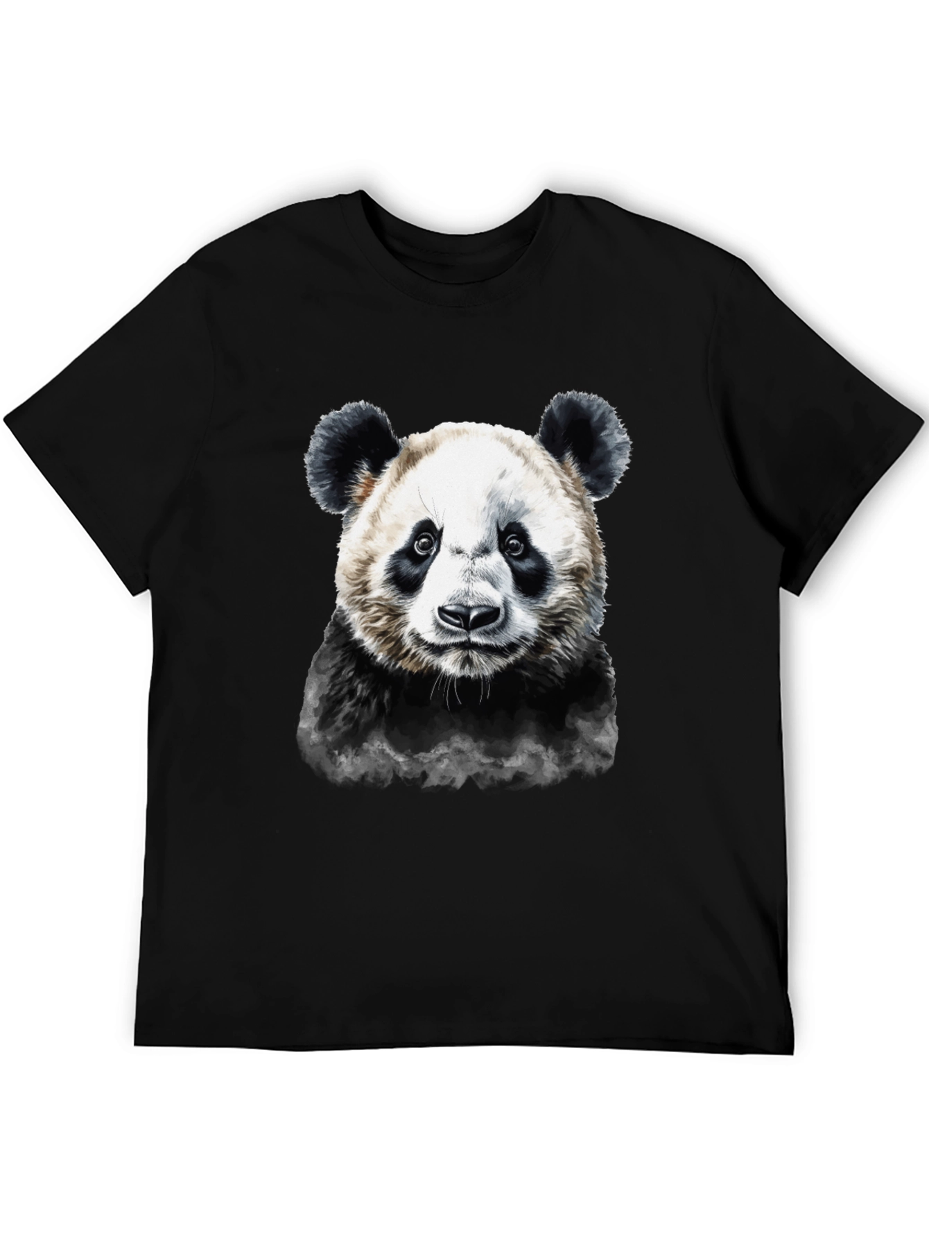 Panda Graphic Tee - Mens Black Cotton T-Shirt
