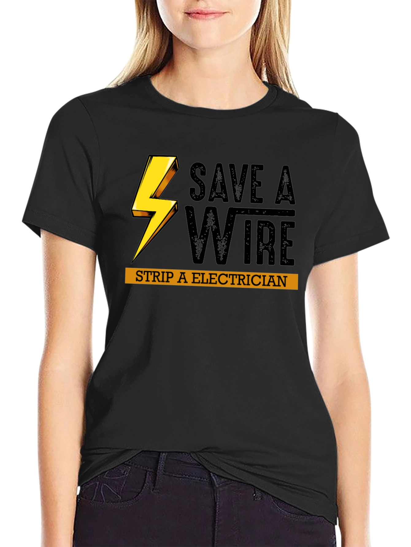 Save a Wire Strip an Electrician Funny T-Shirt