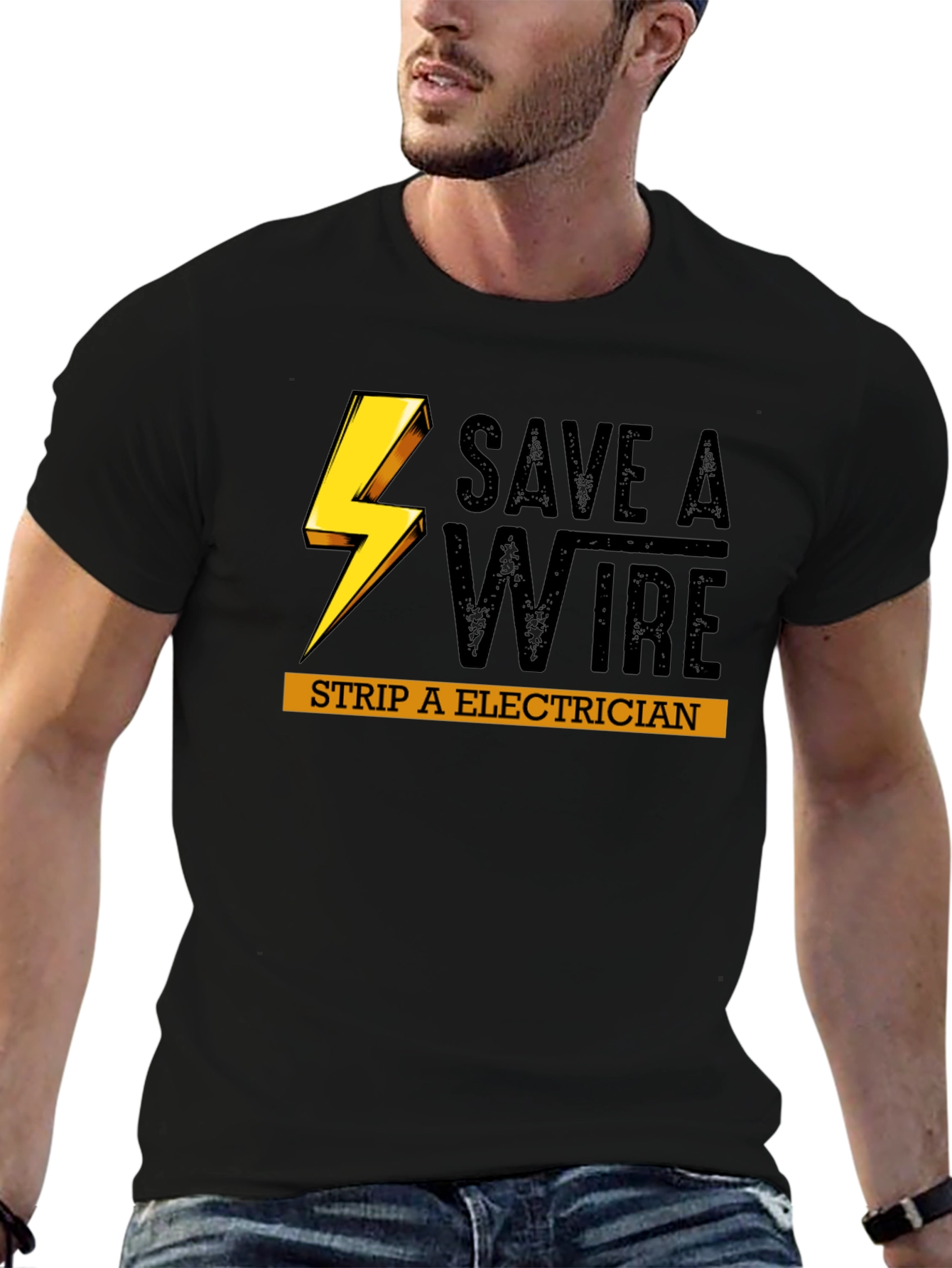 Save a Wire Strip an Electrician Funny T-Shirt
