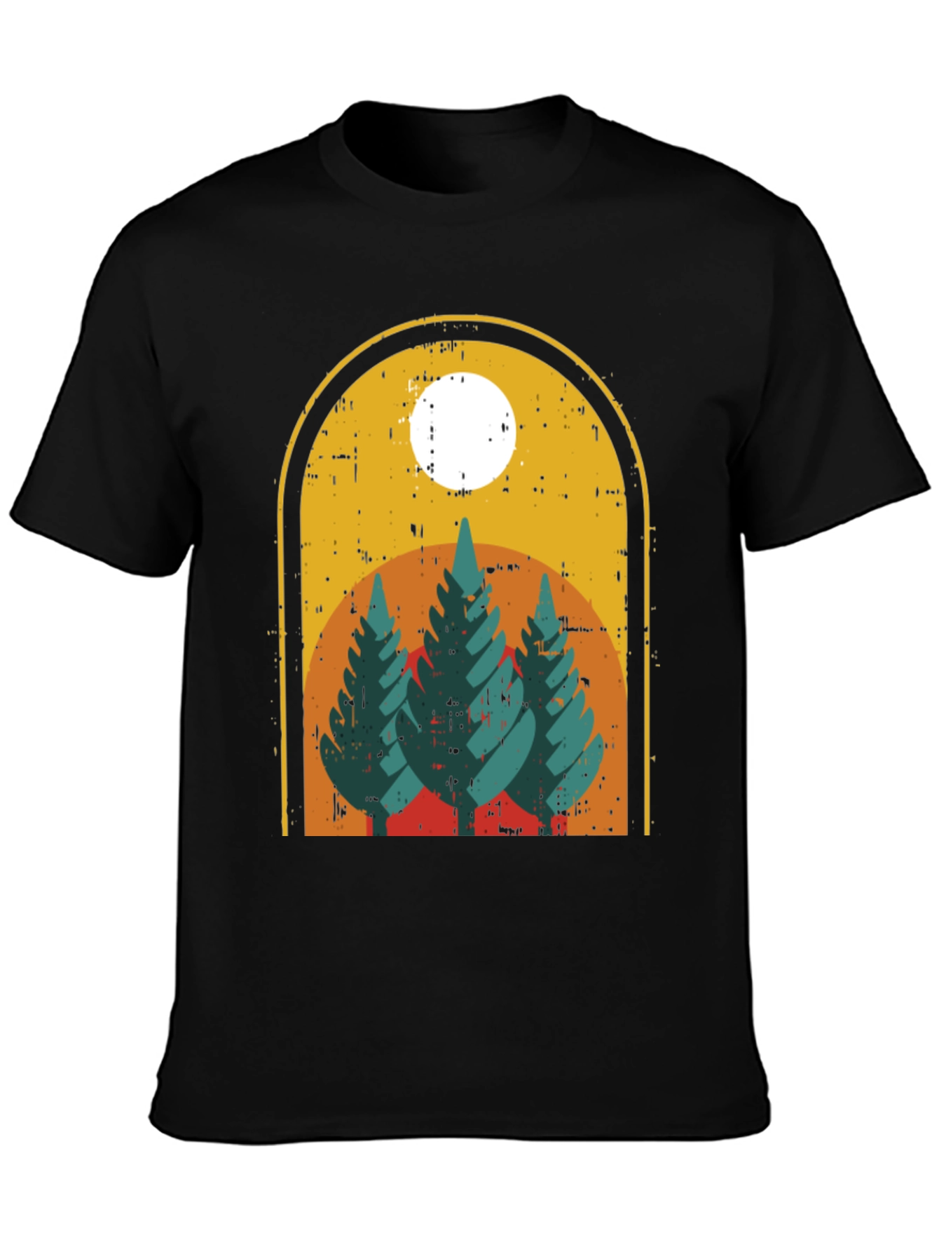 Retro Mountain Scene Graphic T-Shirt