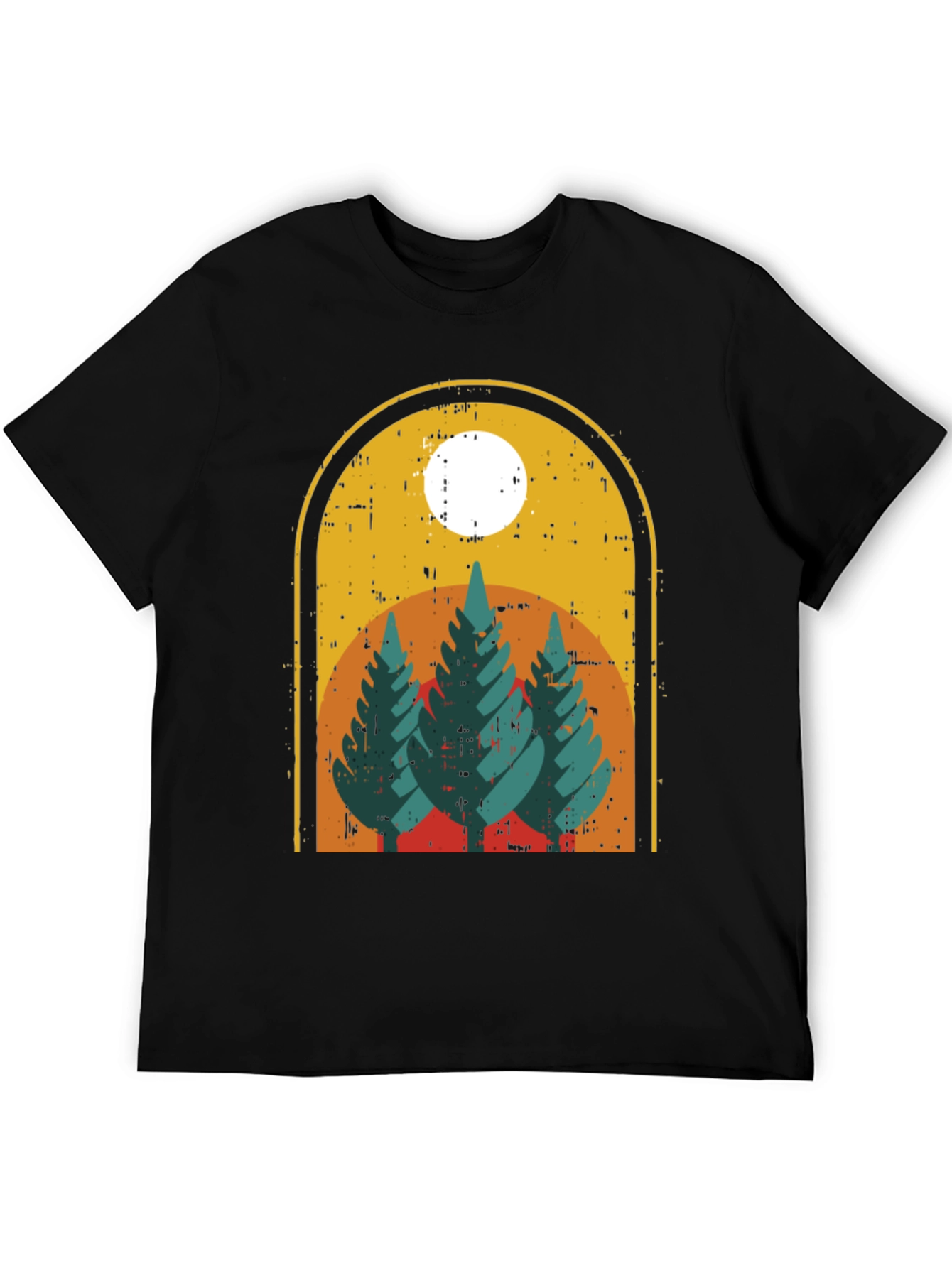 Retro Mountain Scene Graphic T-Shirt