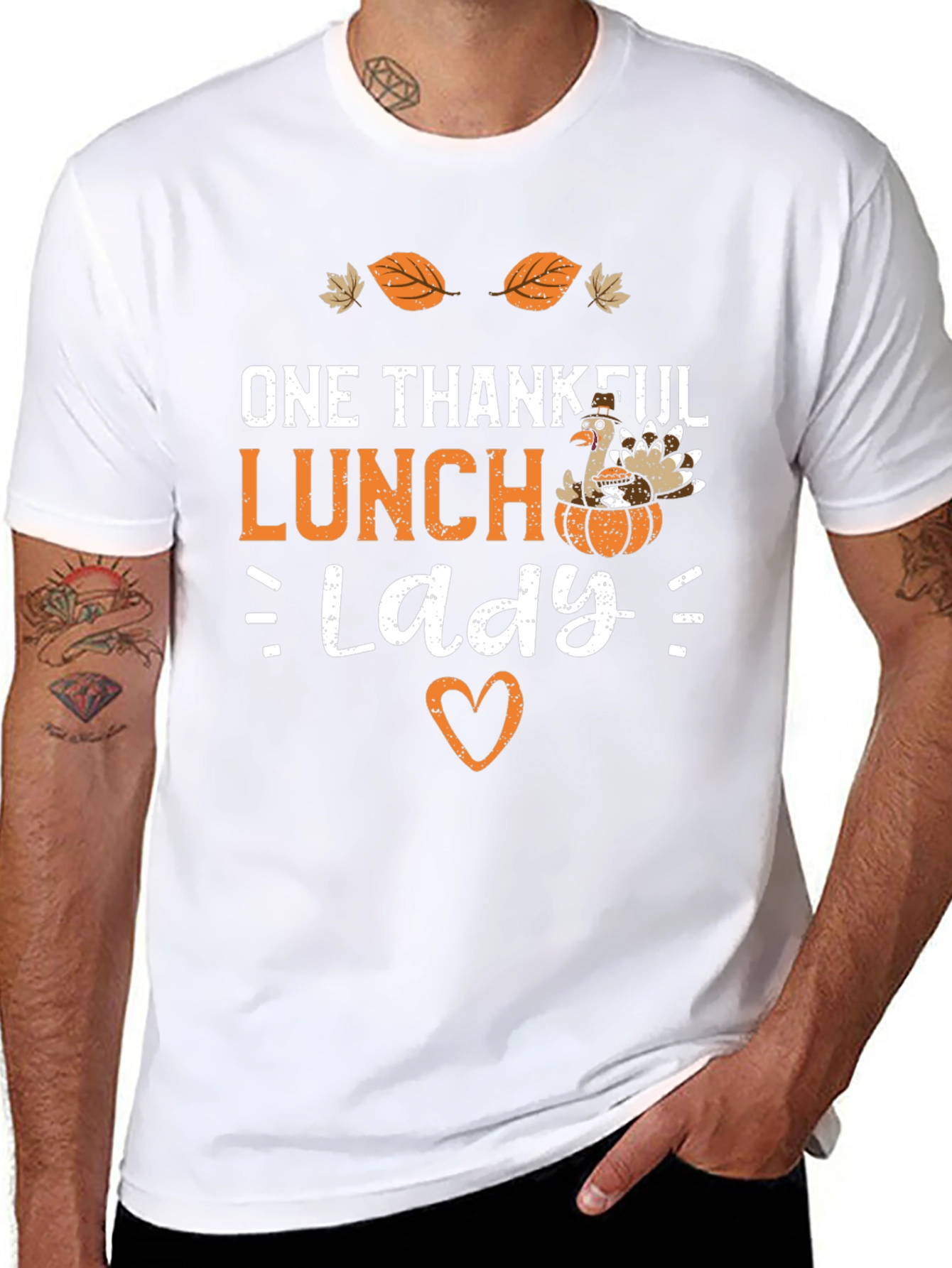 One Thankful Lunch Lady Thanksgiving T-Shirt