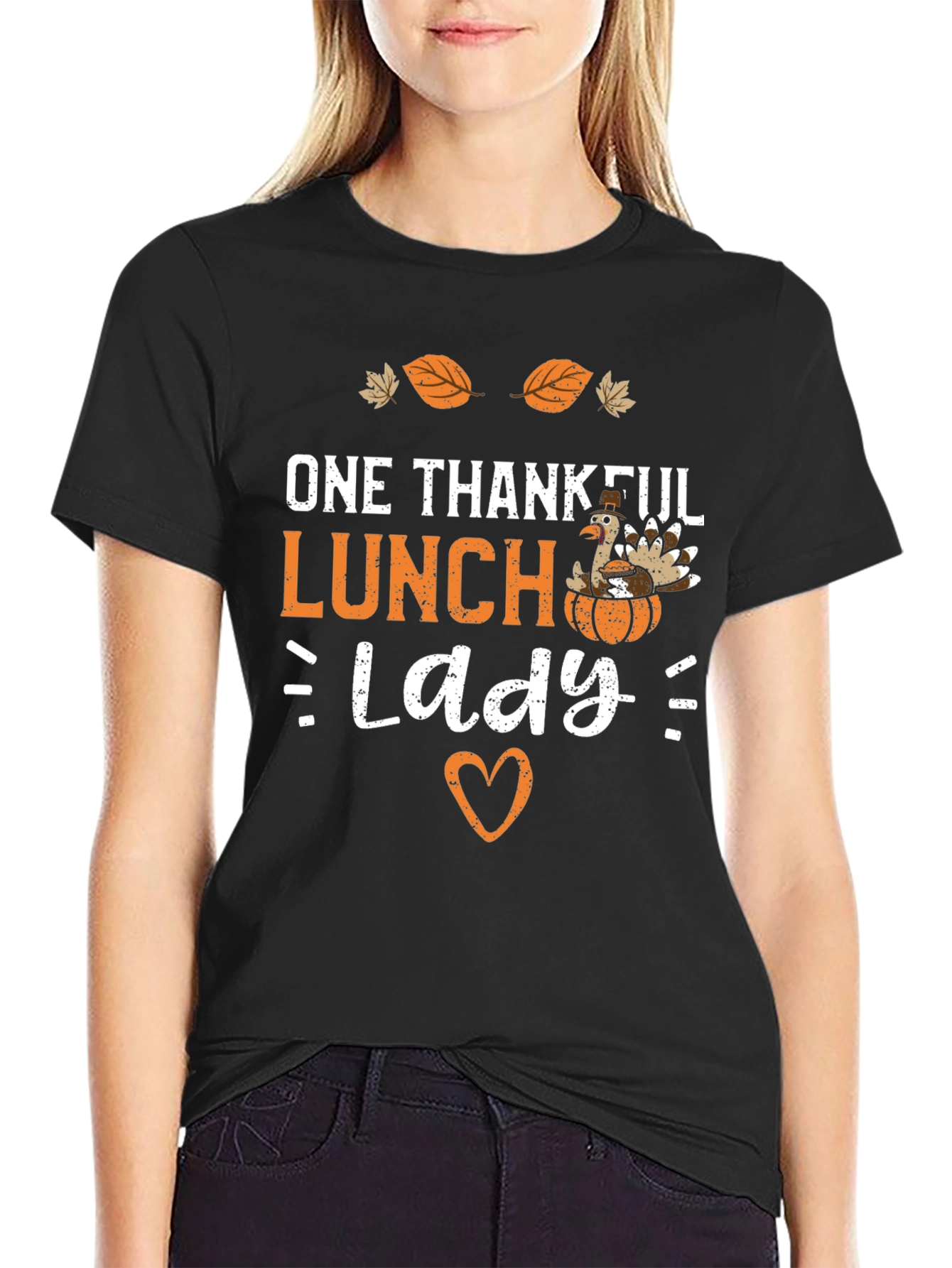 One Thankful Lunch Lady Thanksgiving T-Shirt