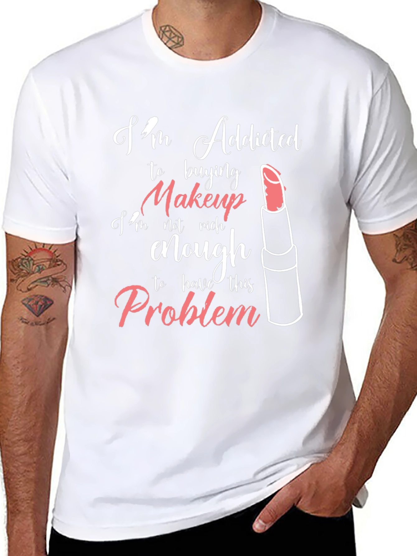 Addicted to Makeup Graphic T-Shirt