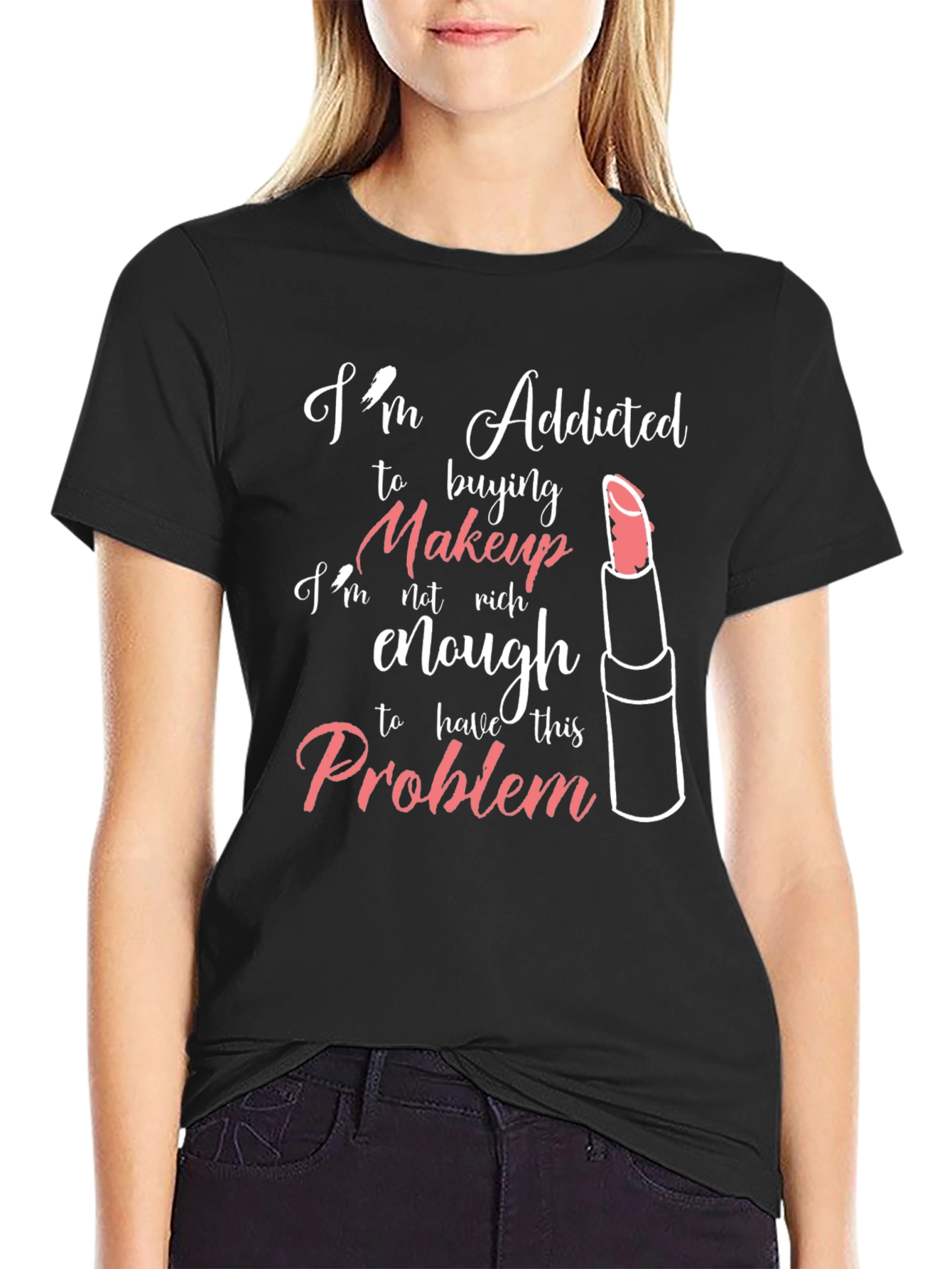 Addicted to Makeup Graphic T-Shirt
