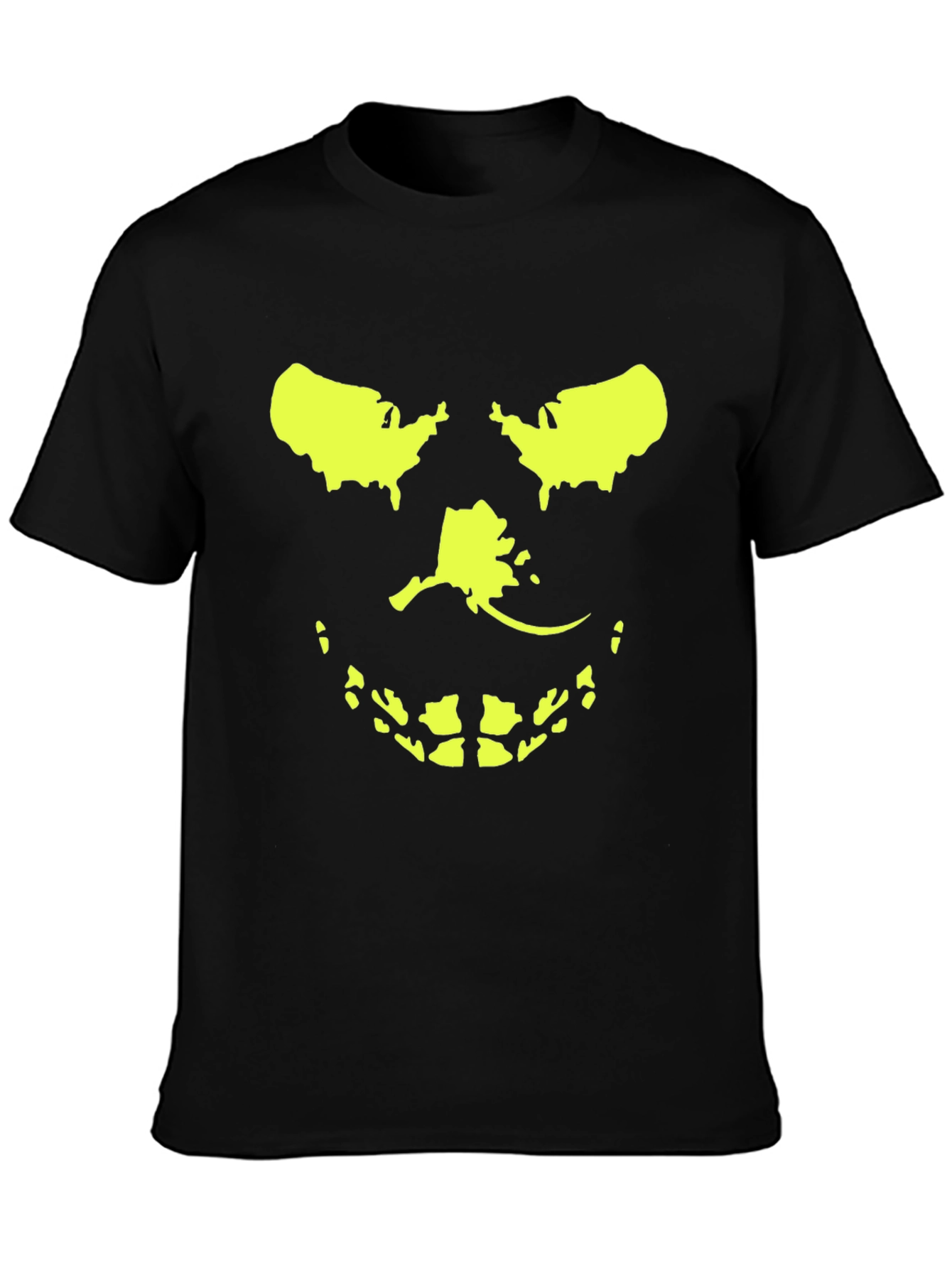 USA Map Grimace T-Shirt - Black Graphic Tee
