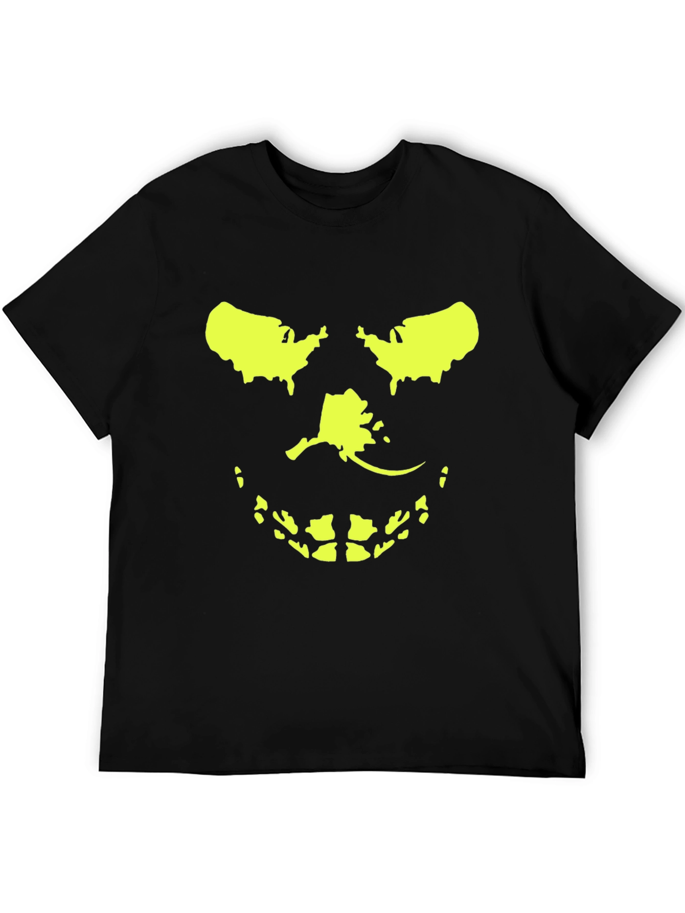 USA Map Grimace T-Shirt - Black Graphic Tee