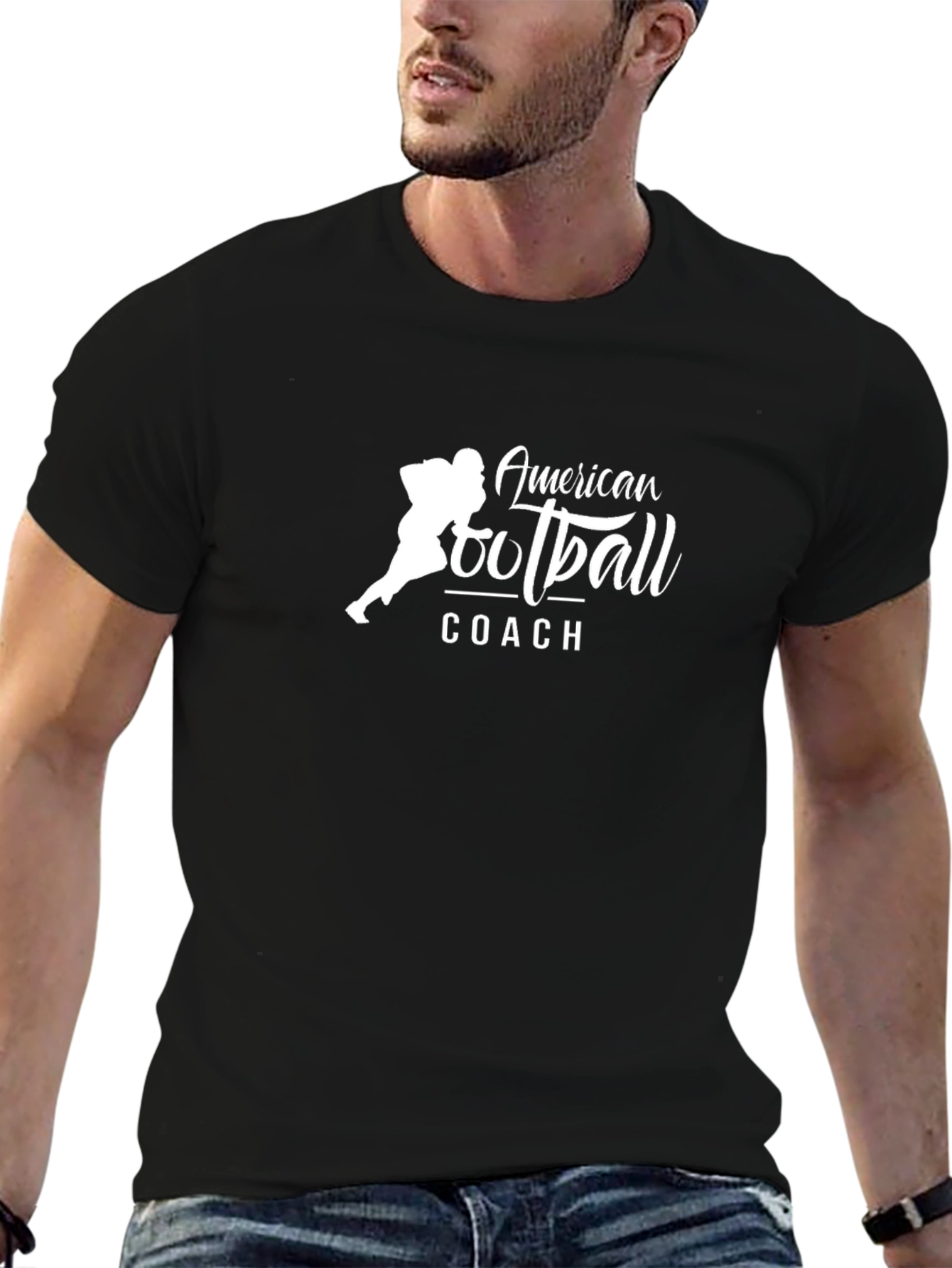 American Football Coach T-Shirt - Black