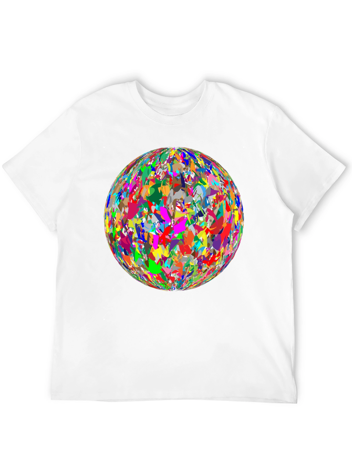 Abstract Sphere Graphic Black T-Shirt