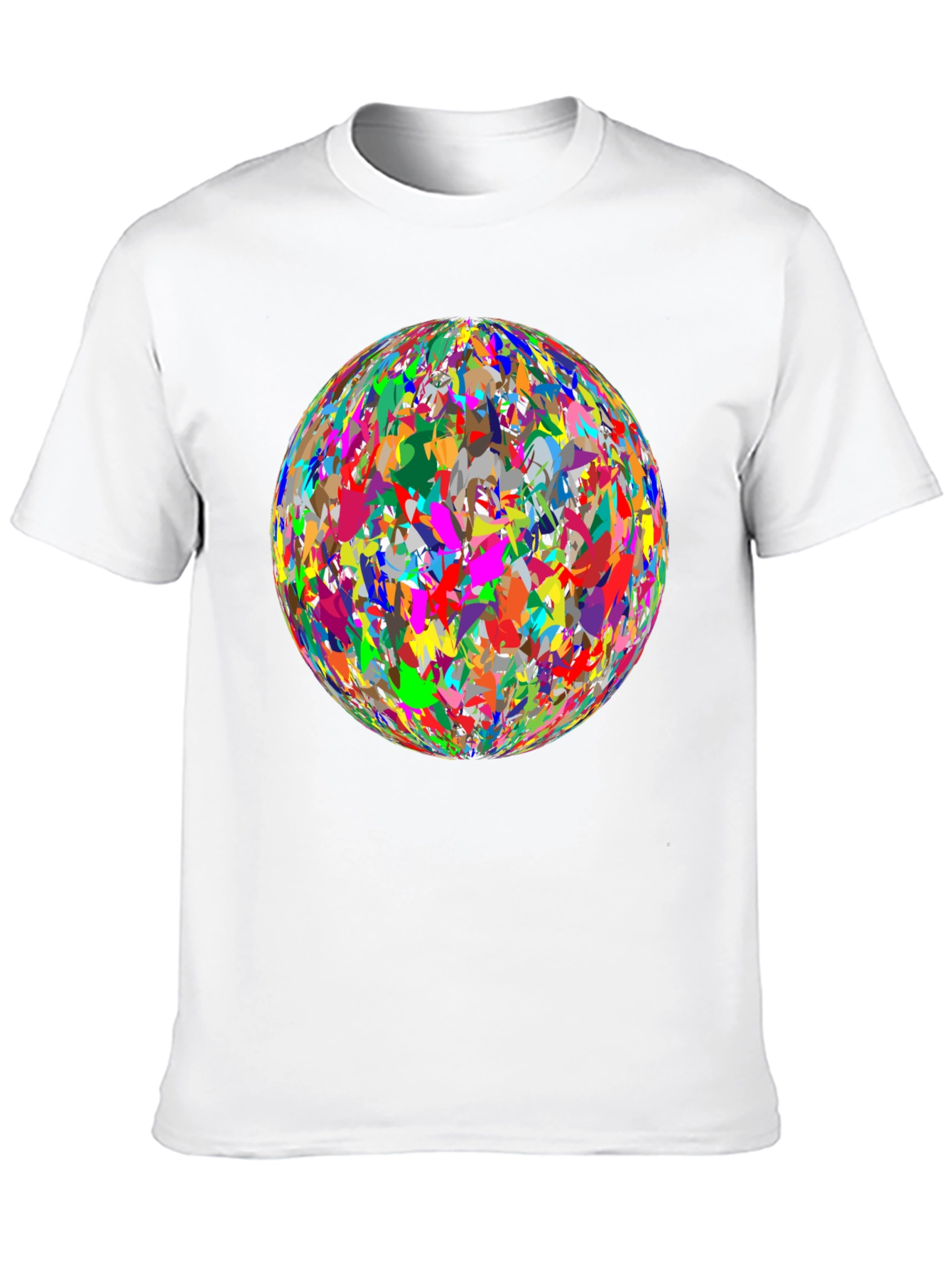 Abstract Sphere Graphic Black T-Shirt