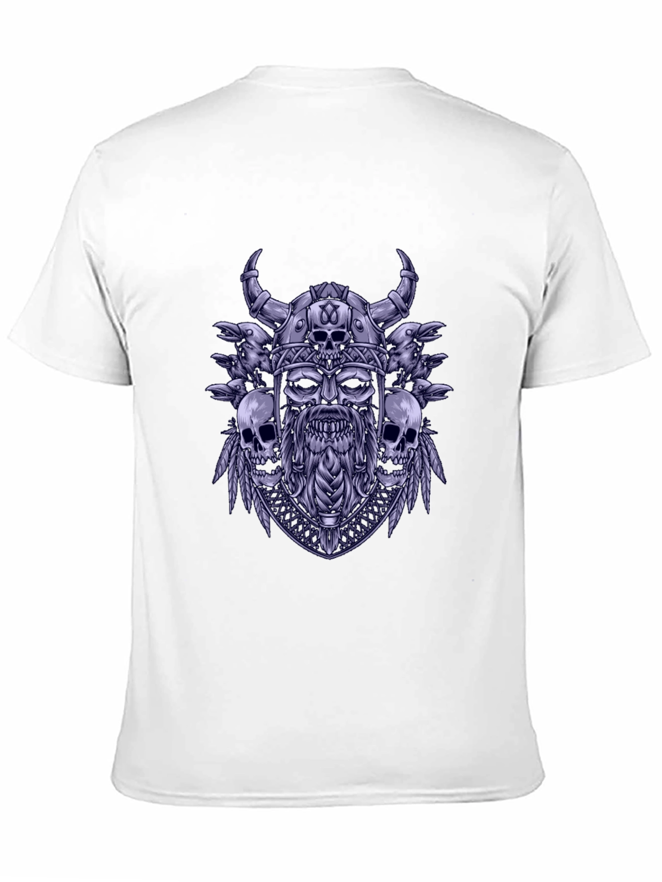 Viking Skull Graphic Tee - Black T-Shirt