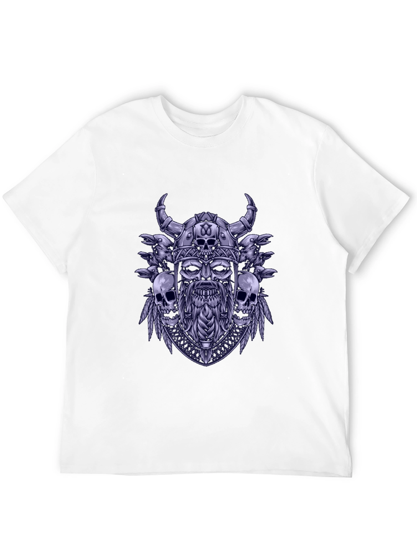 Viking Skull Graphic Tee - Black T-Shirt