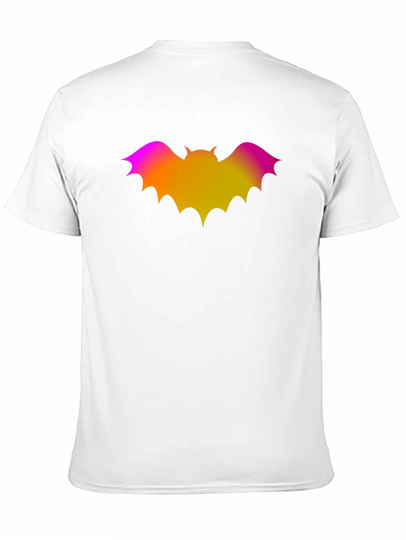 Gradient Bat Graphic Black T-Shirt
